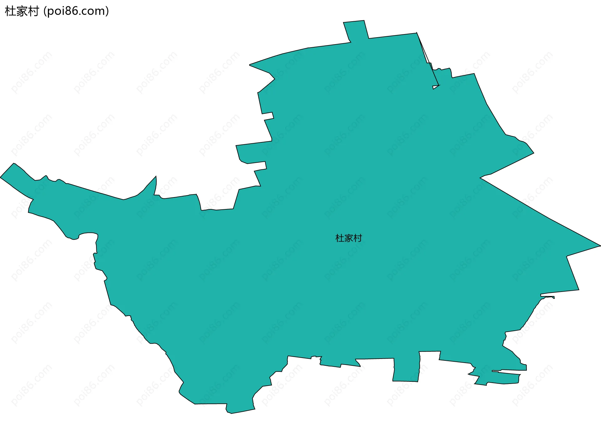 杜家村边界地图