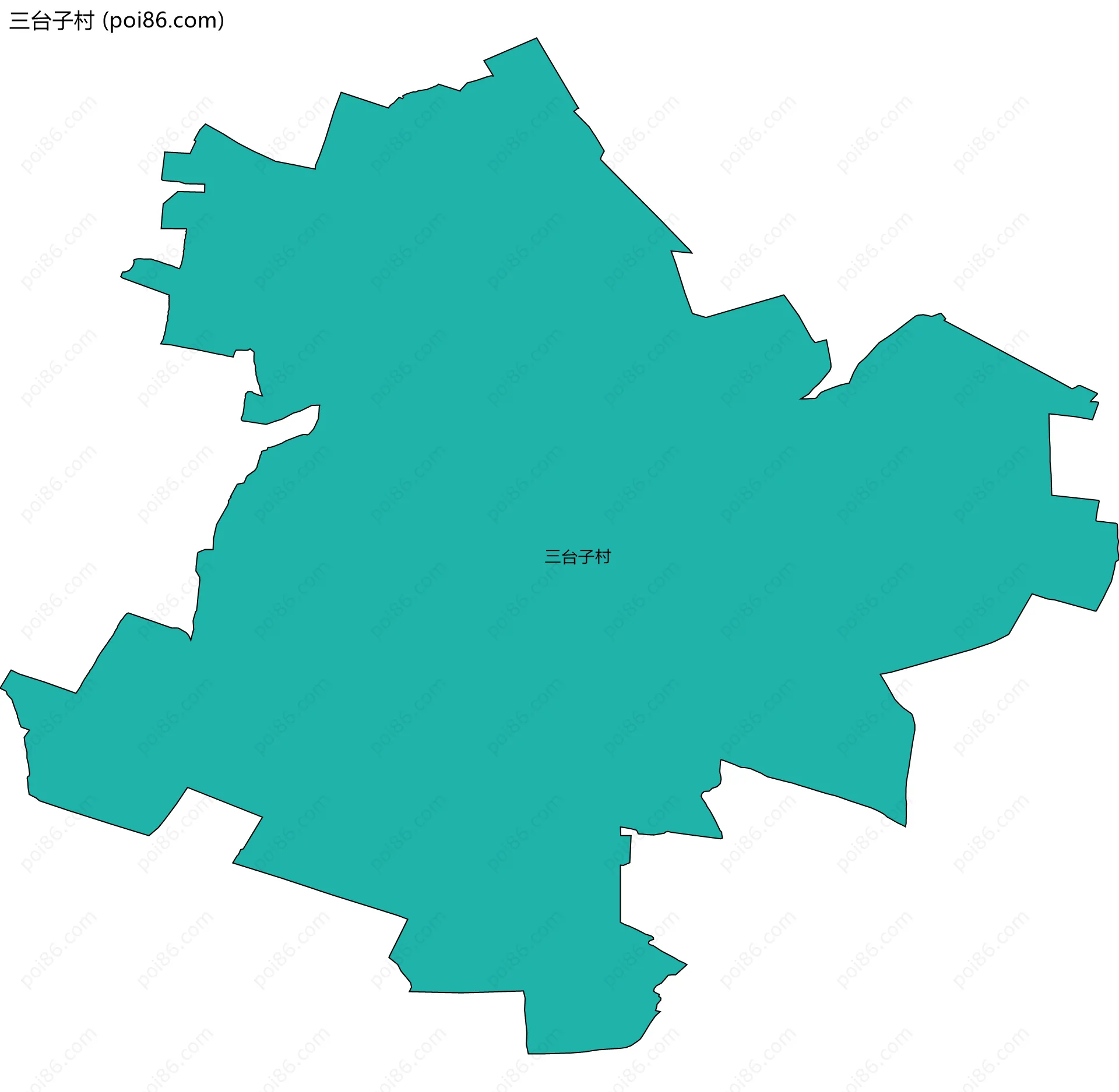 三台子村边界地图