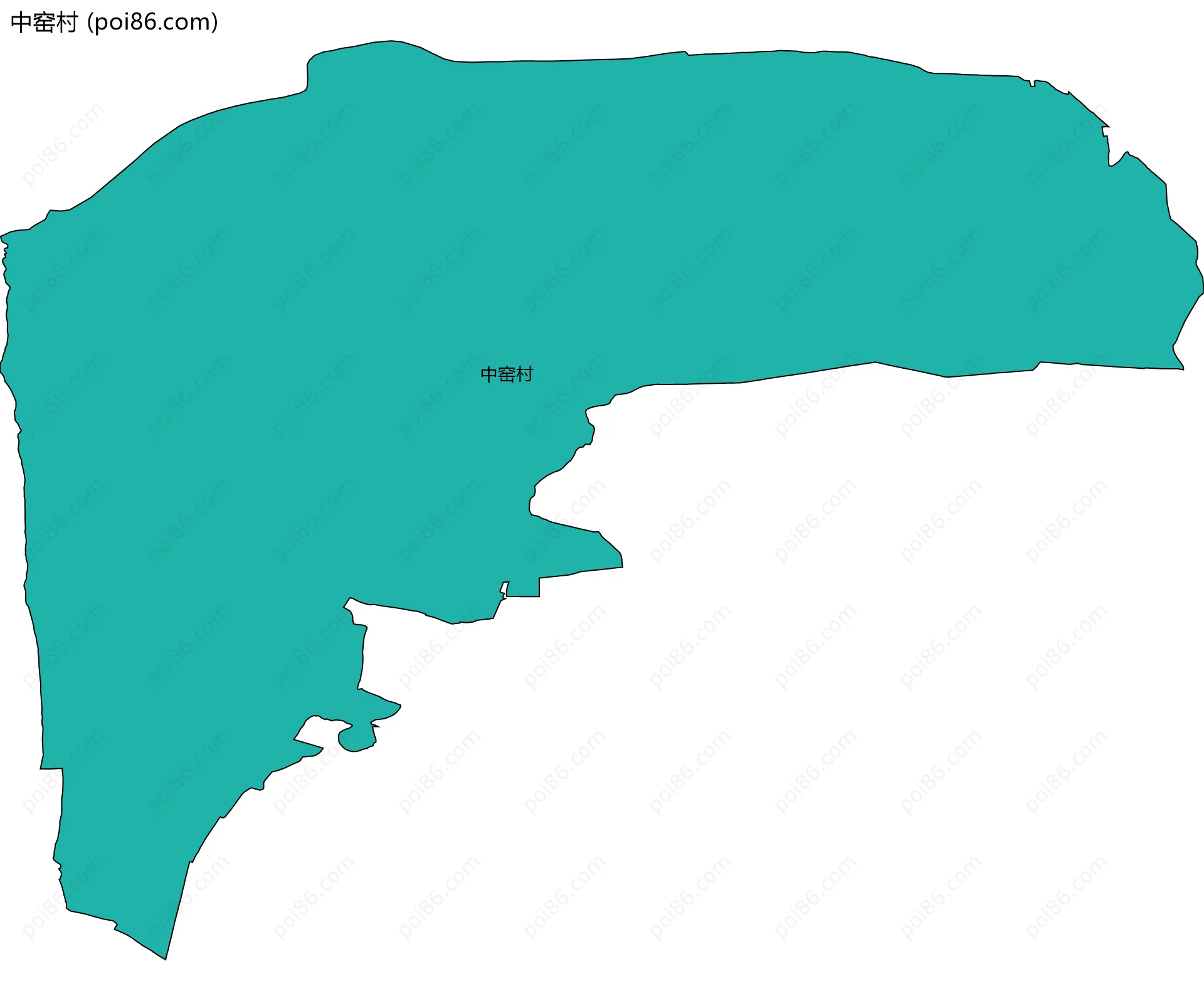 中窑村边界地图