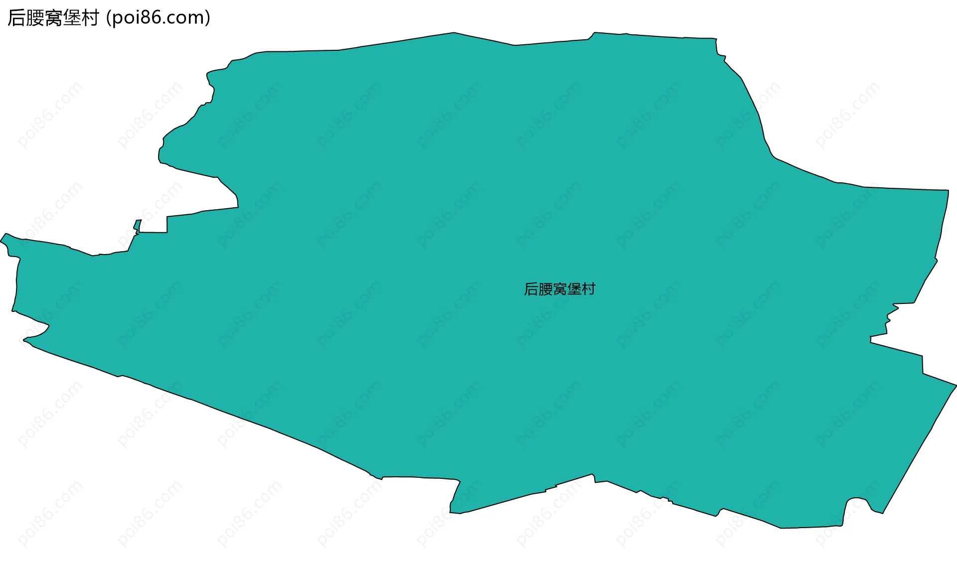 后腰窝堡村边界地图
