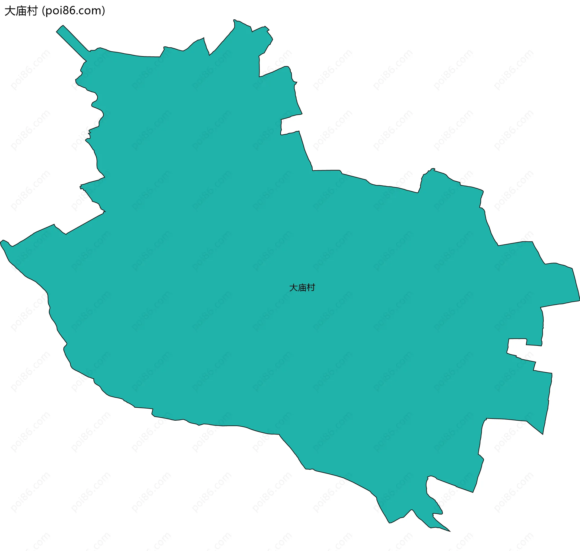 大庙村边界地图