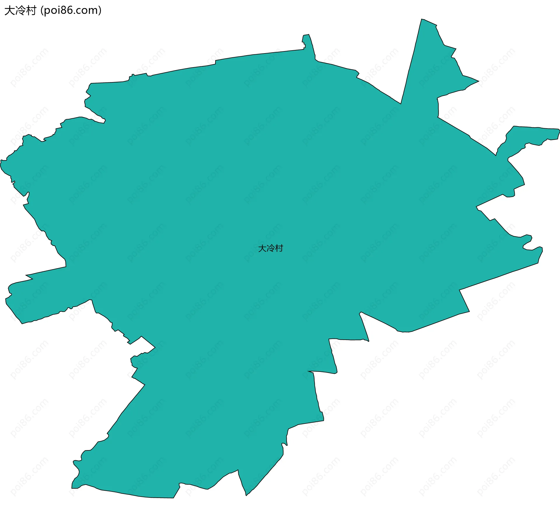 大冷村边界地图