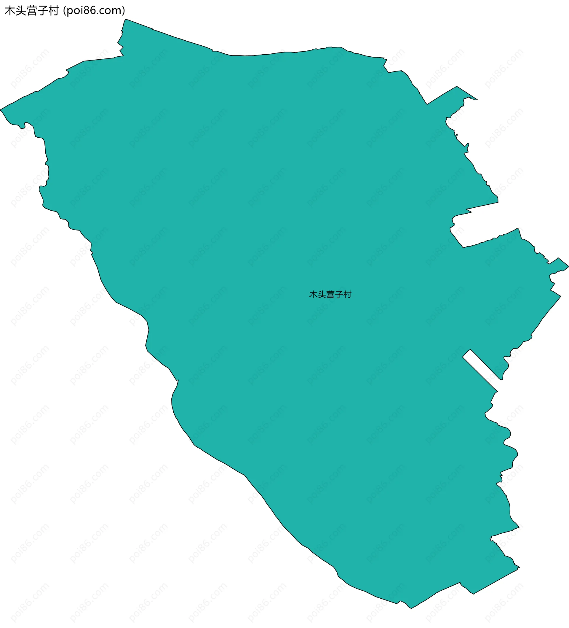 木头营子村边界地图