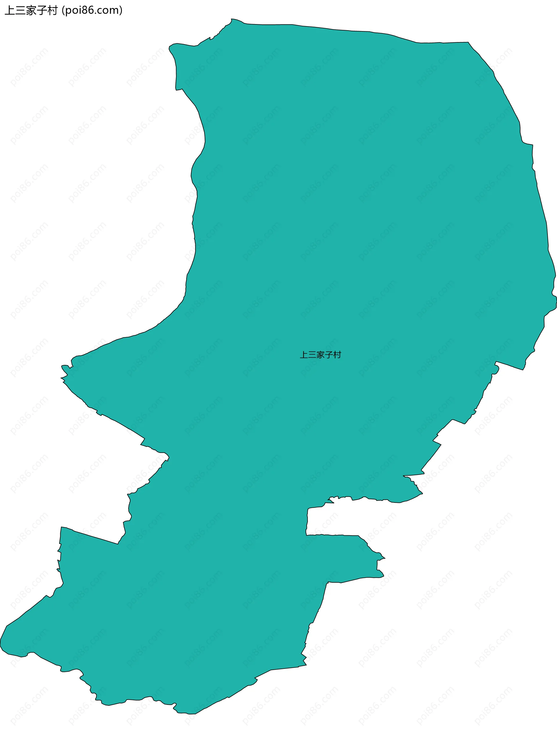 上三家子村边界地图