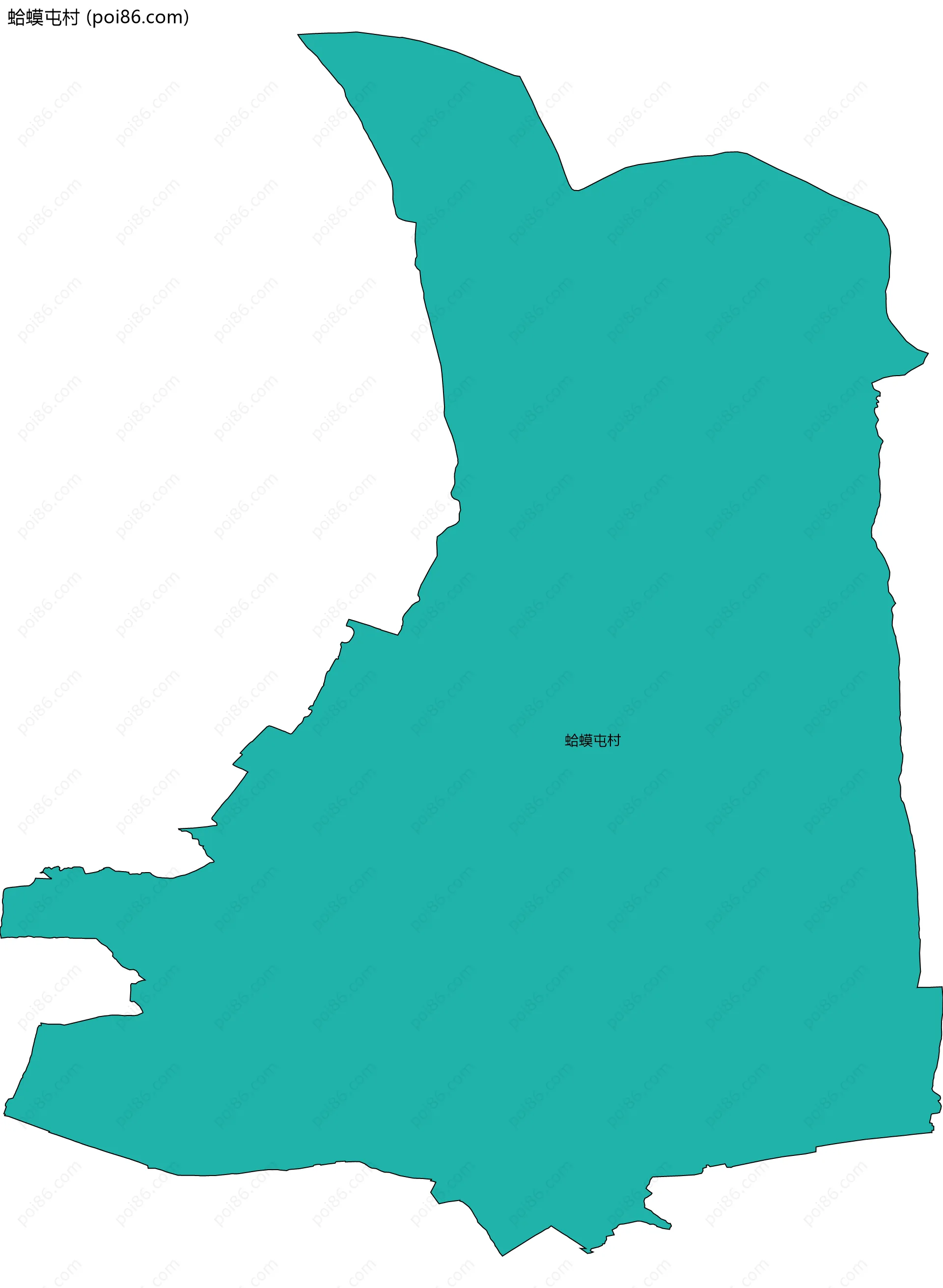 蛤蟆屯村边界地图