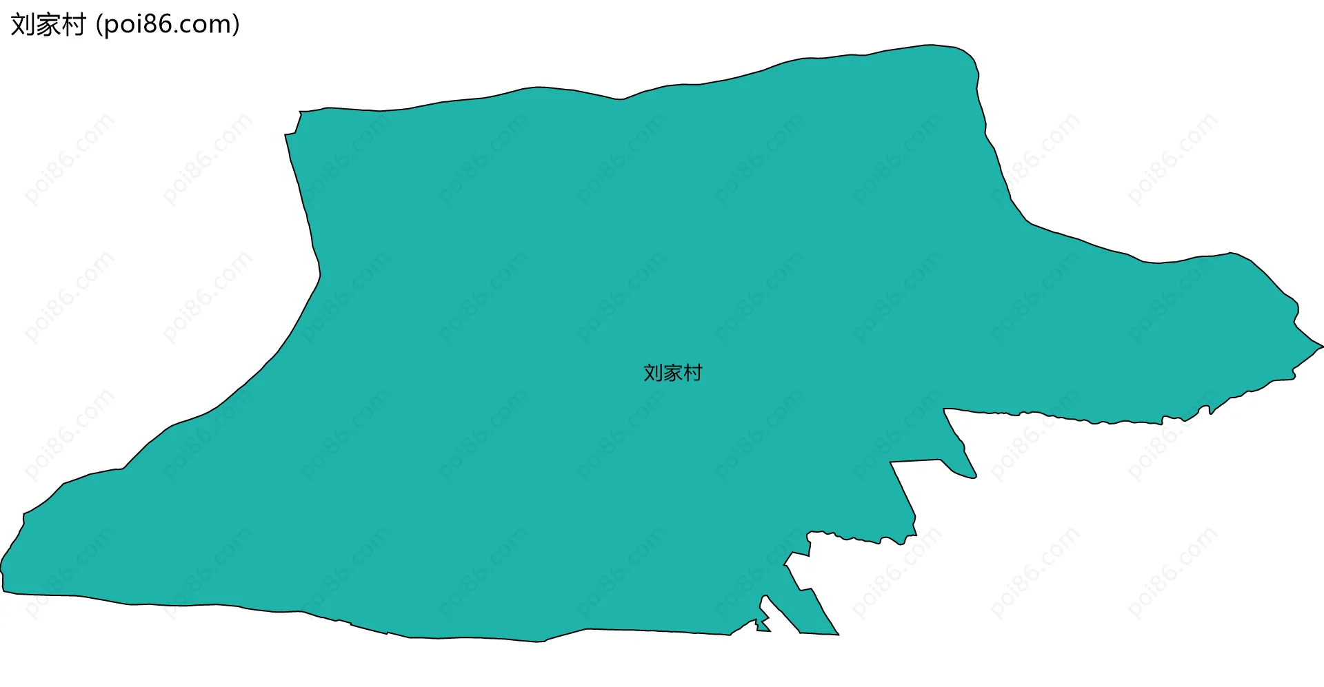 刘家村边界地图