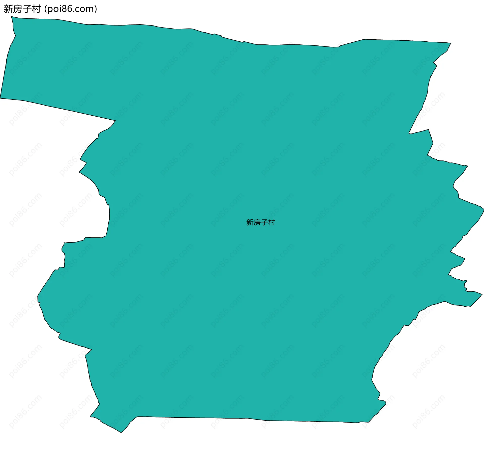 新房子村边界地图