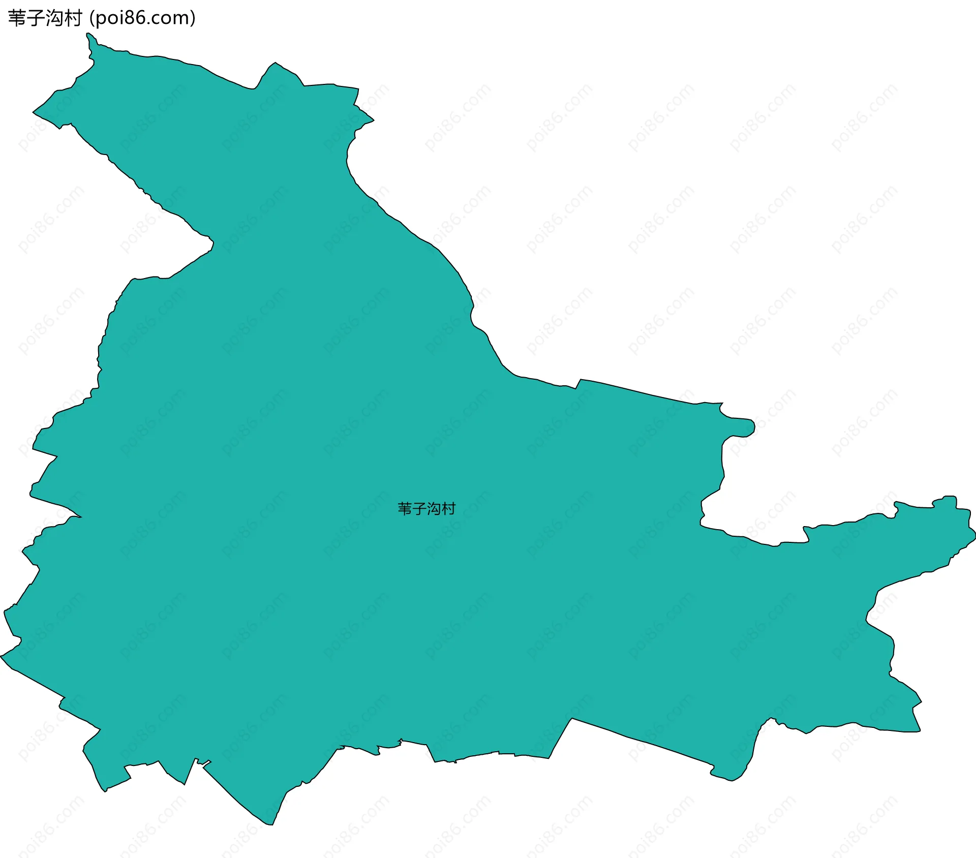 苇子沟村边界地图