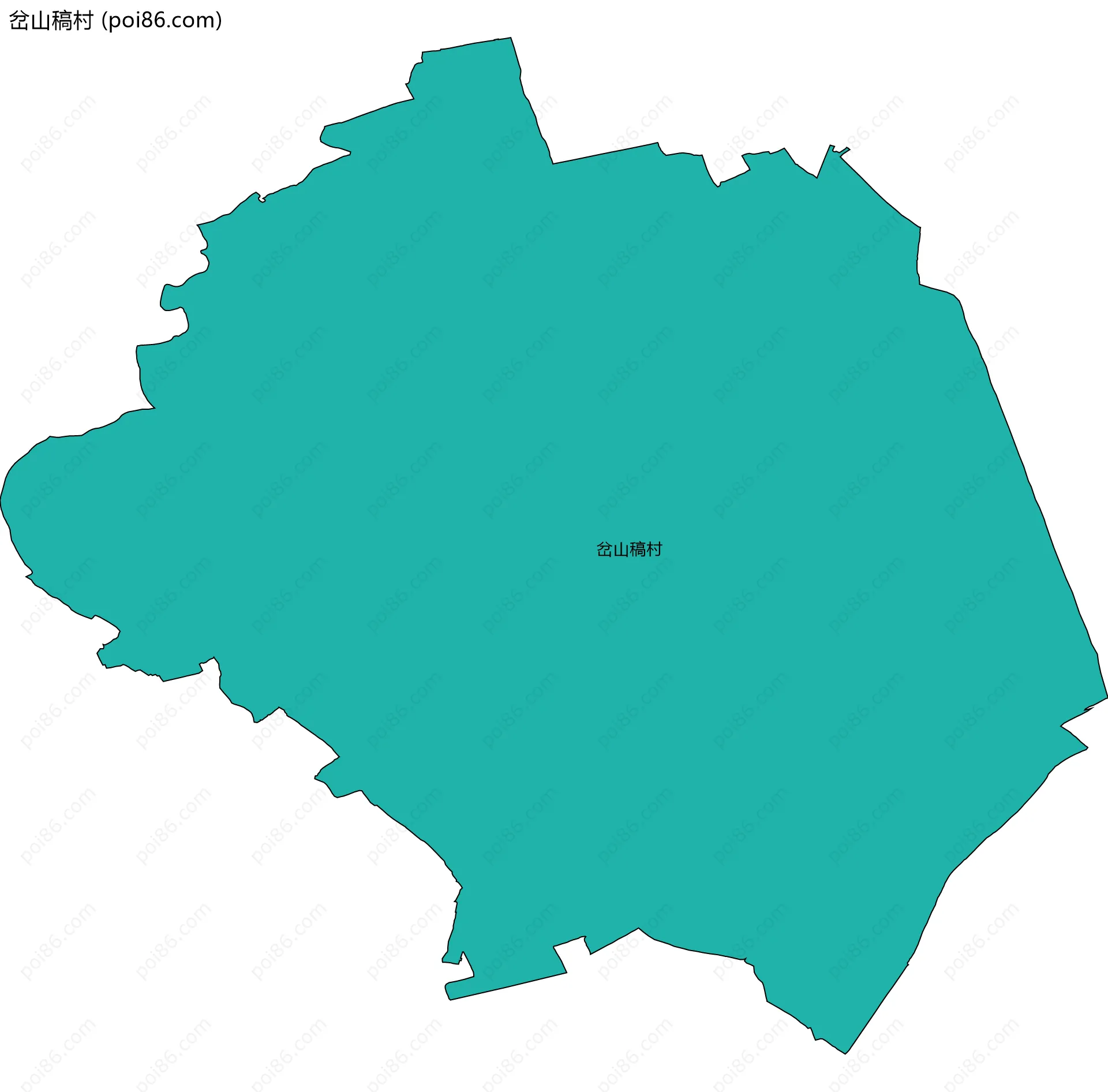 岔山稿村边界地图
