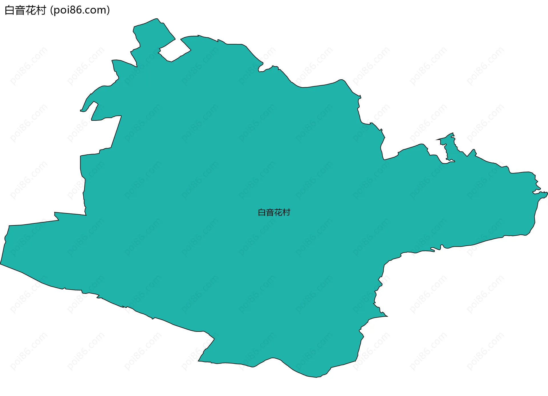 白音花村边界地图
