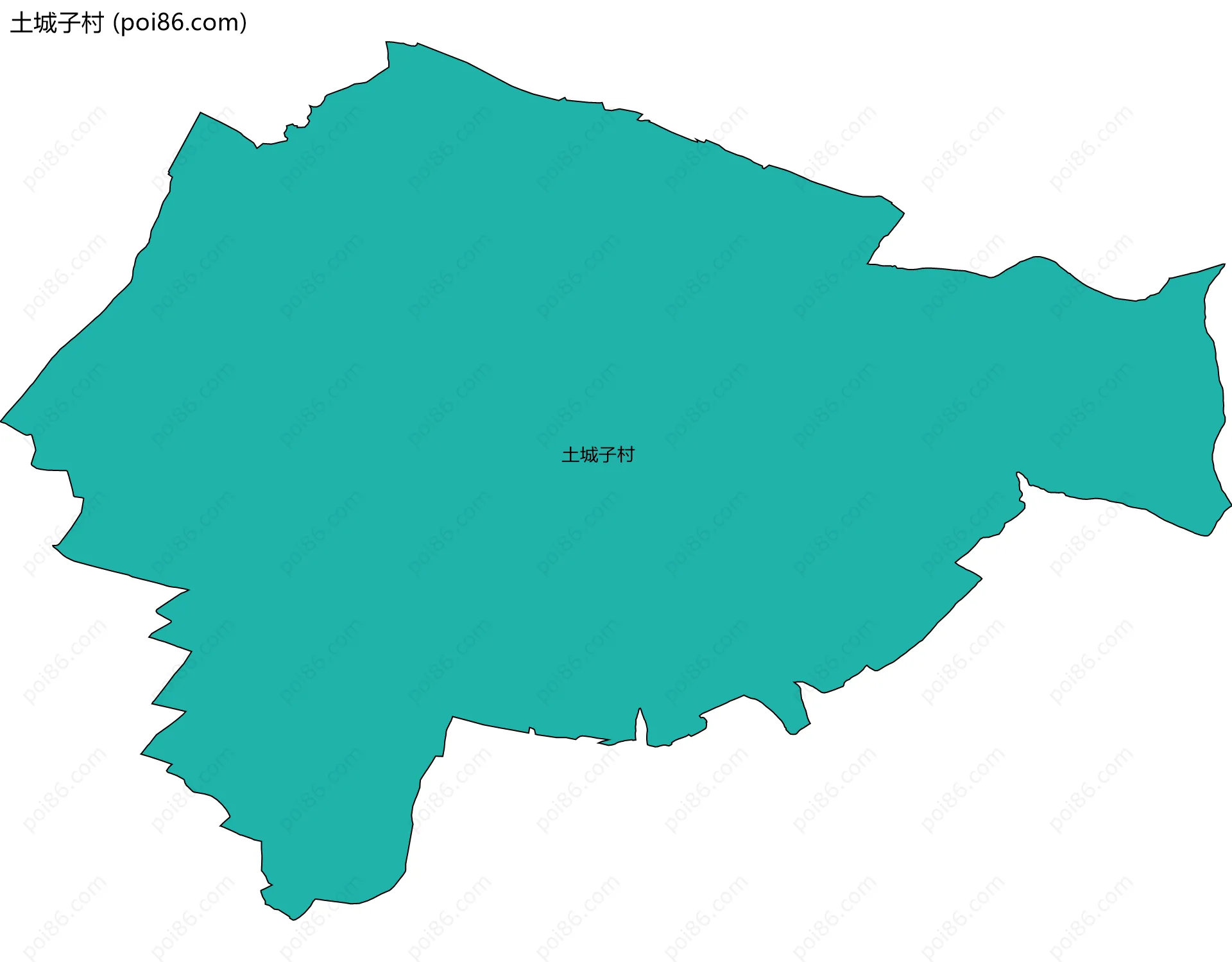 土城子村边界地图