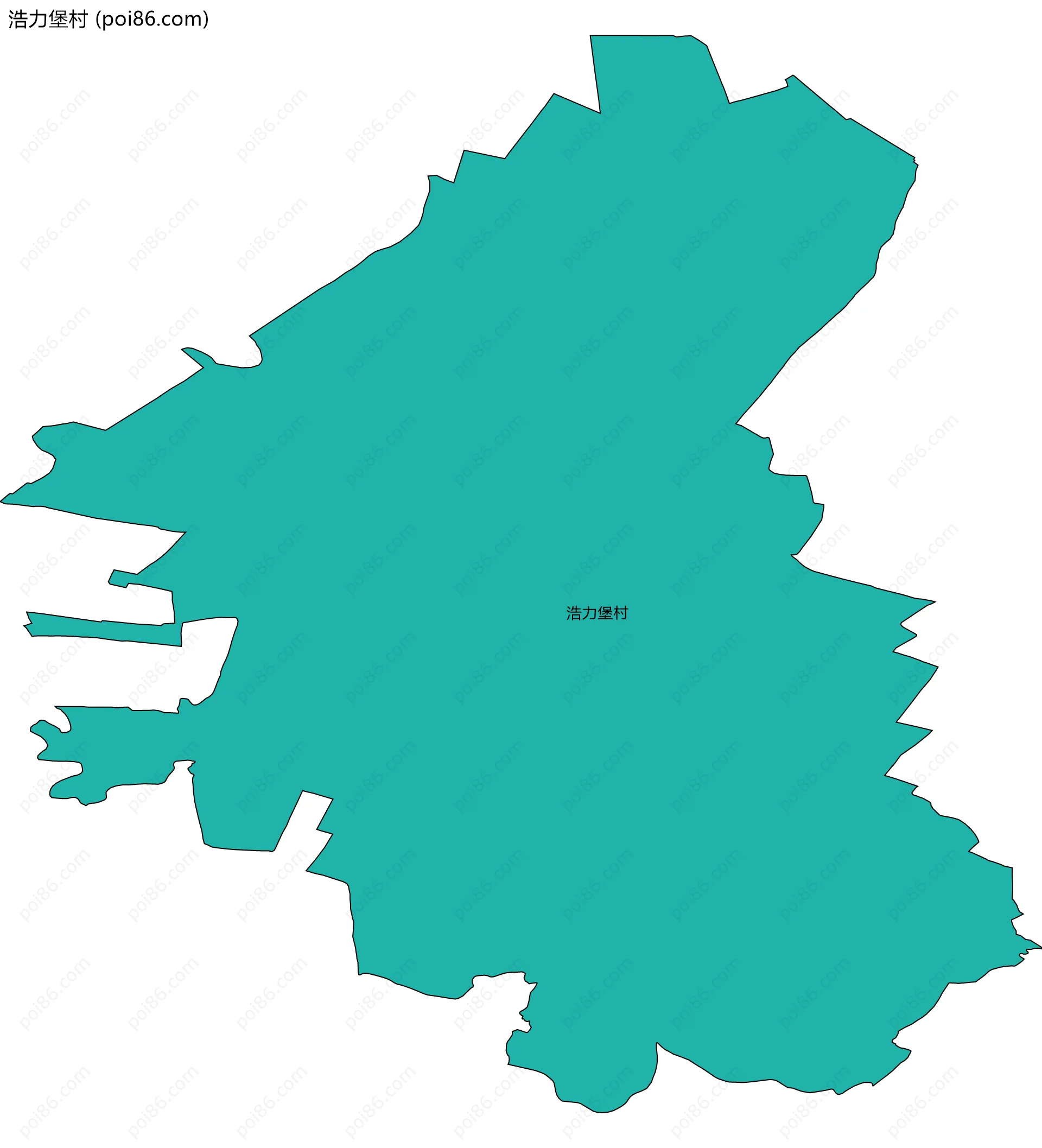 浩力堡村边界地图