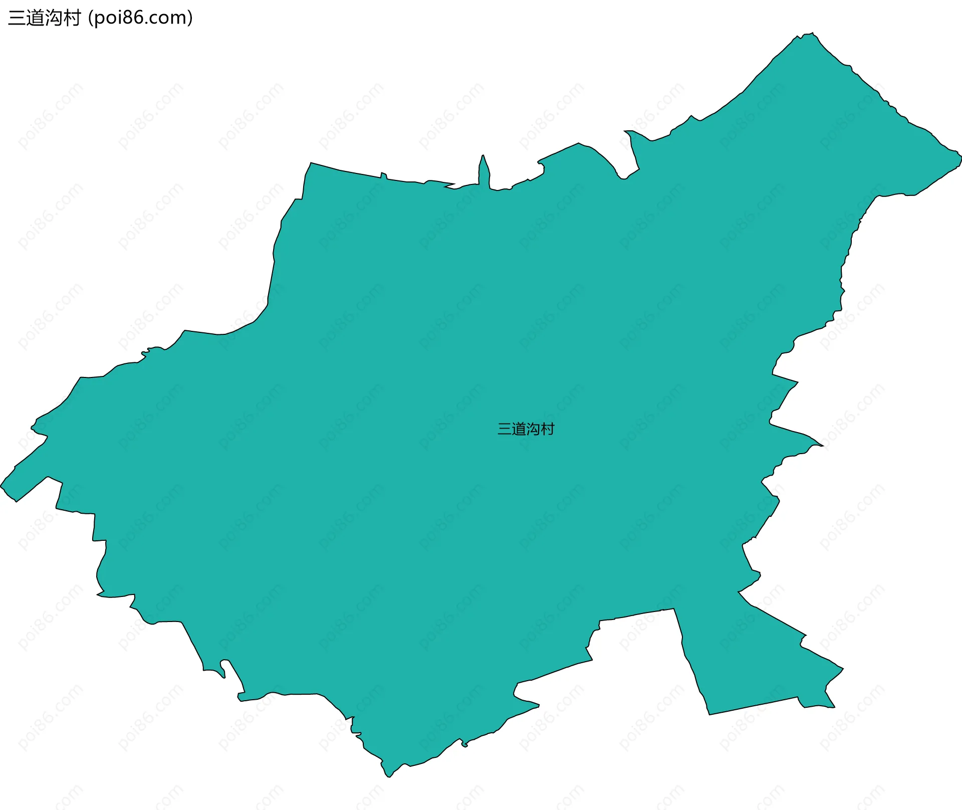 三道沟村边界地图