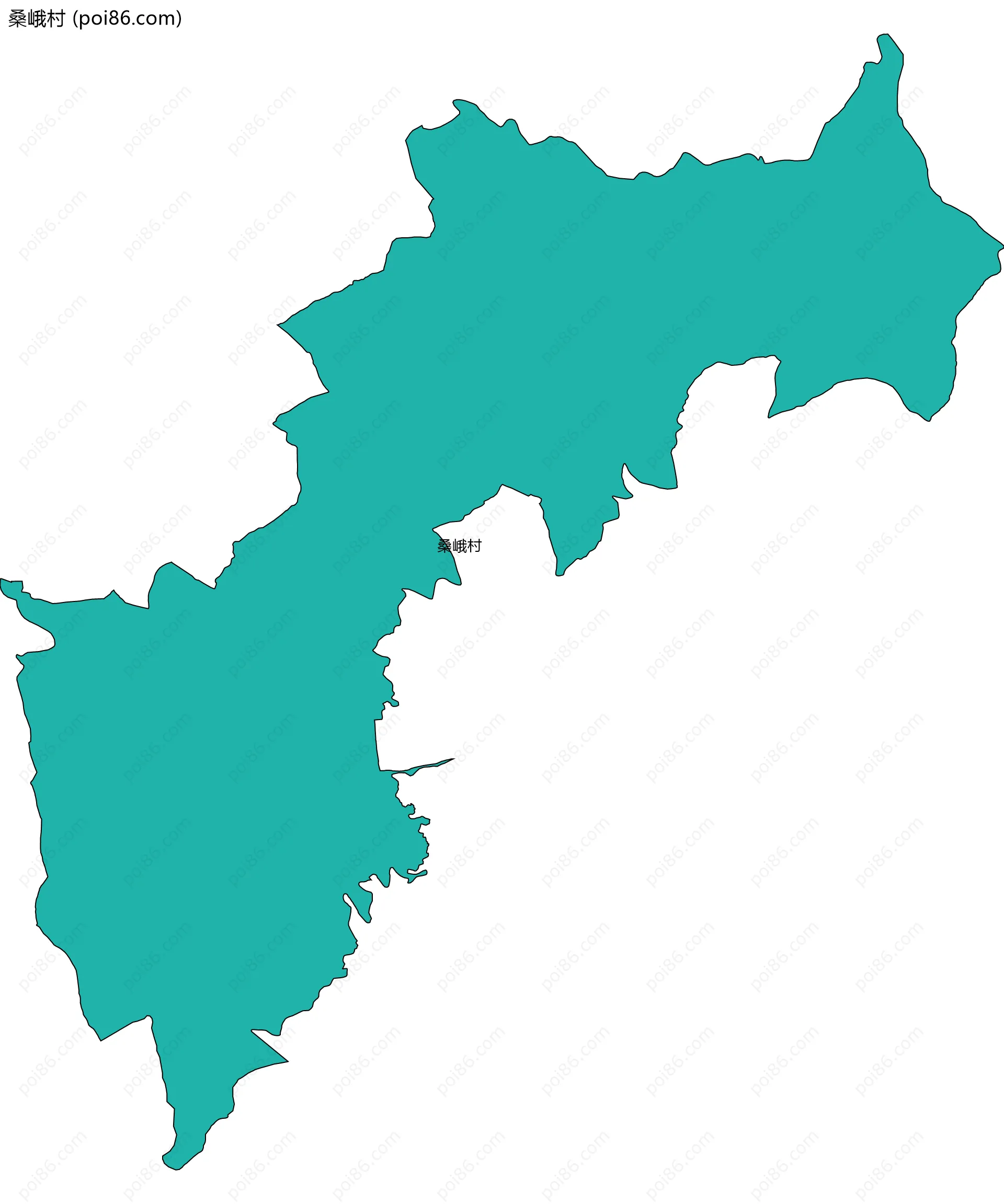 桑峨村边界地图