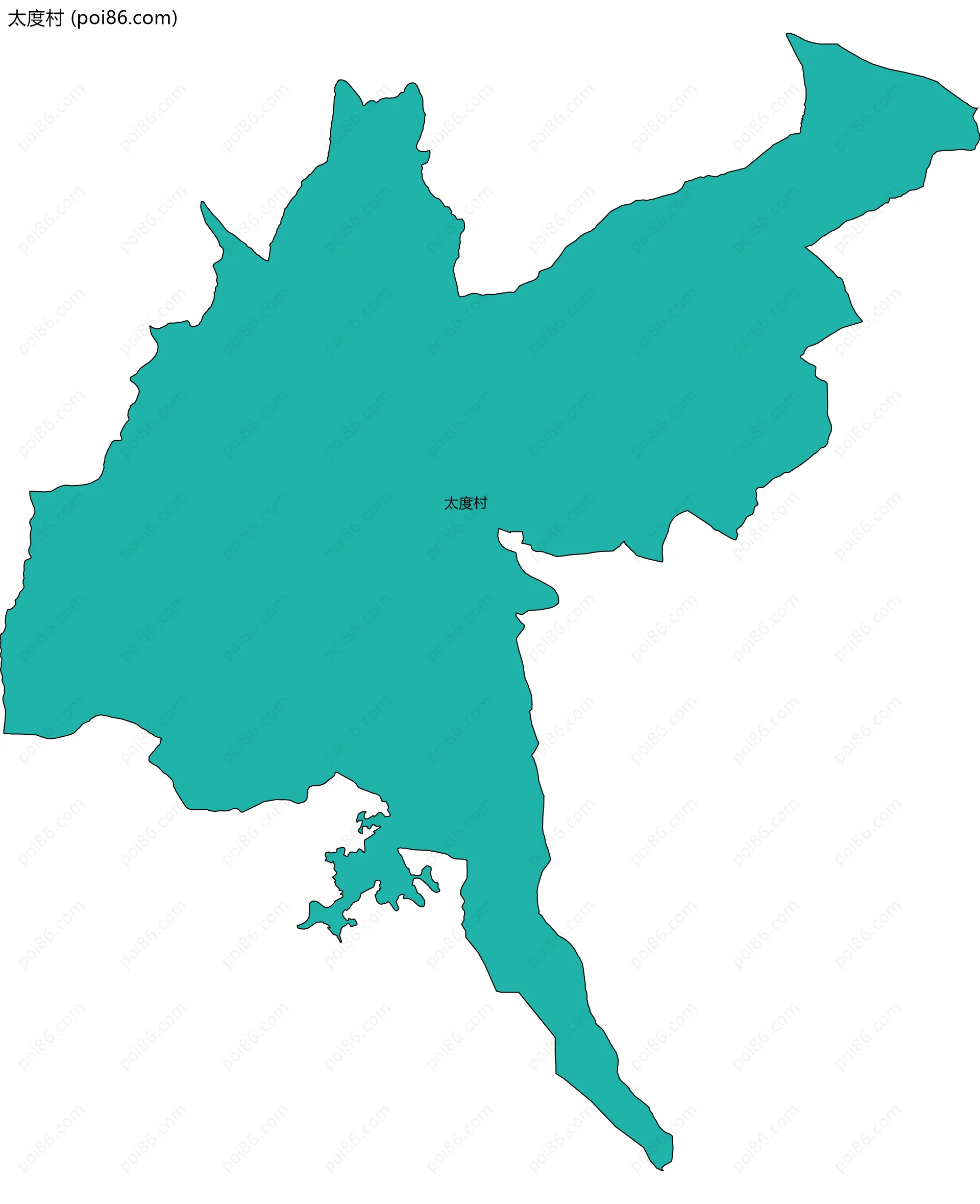 太度村边界地图