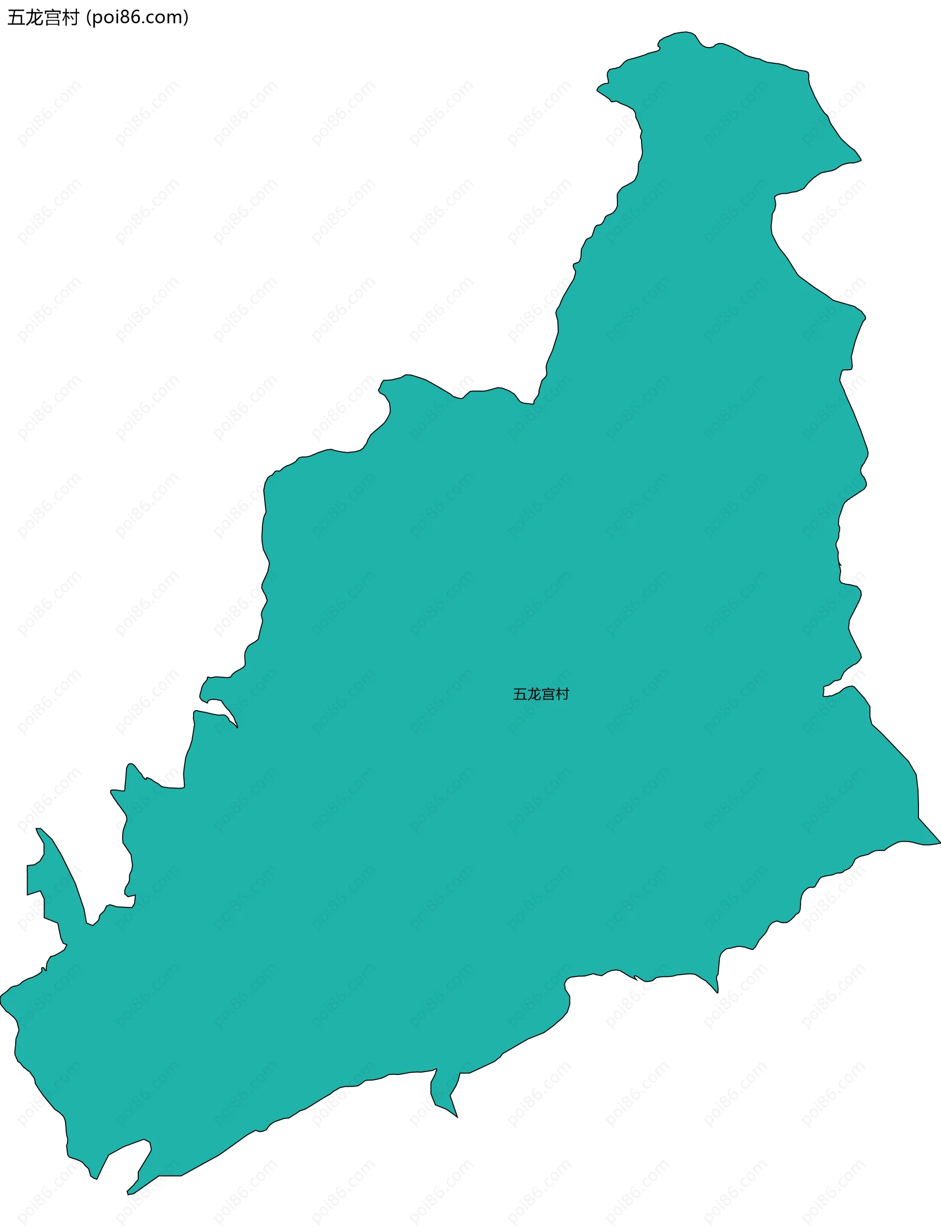 五龙宫村边界地图