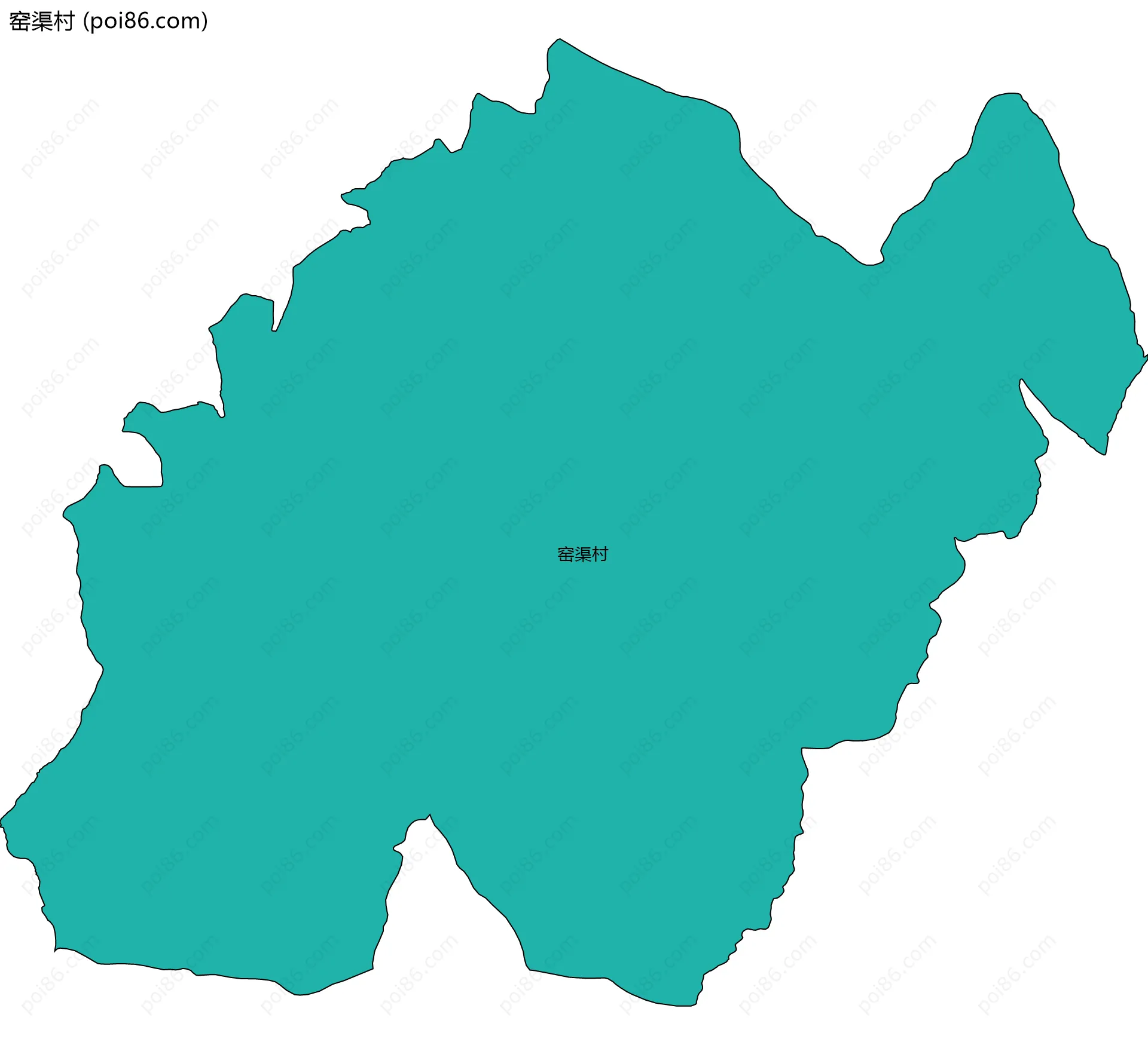 窑渠村边界地图