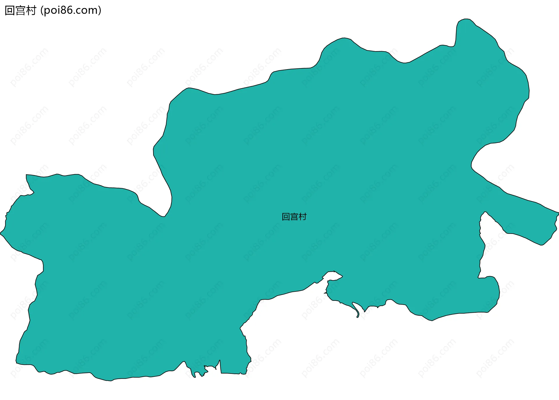 回宫村边界地图