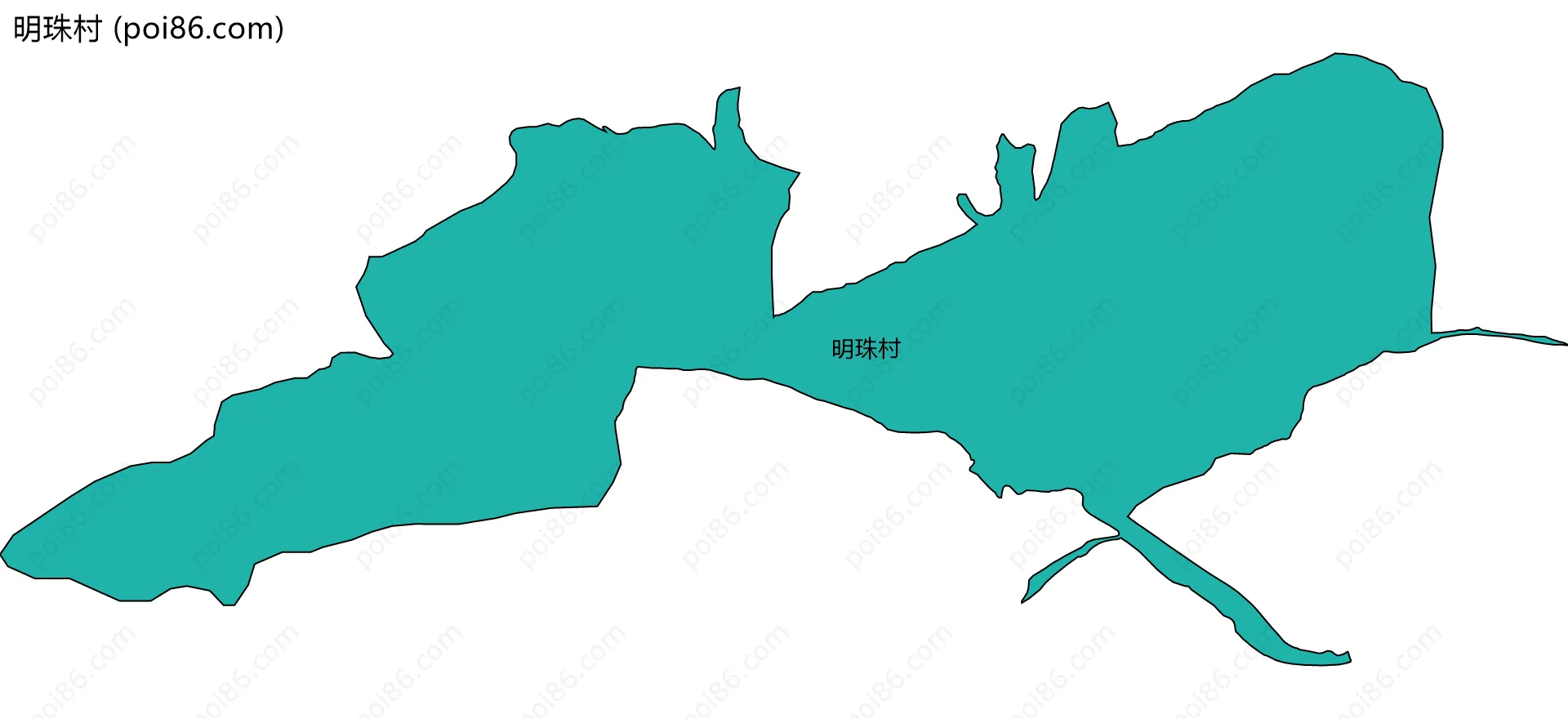 明珠村边界地图