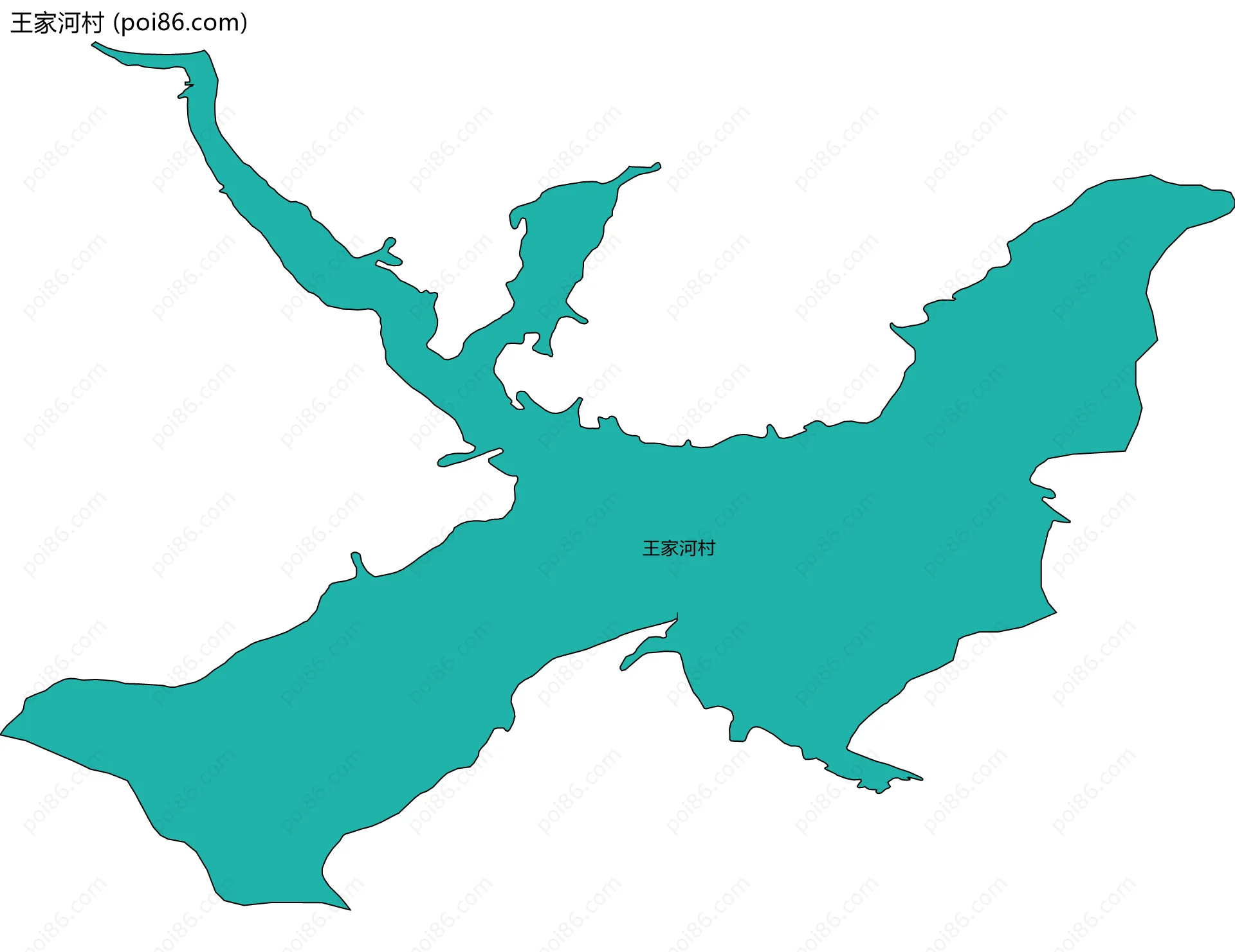 王家河村边界地图