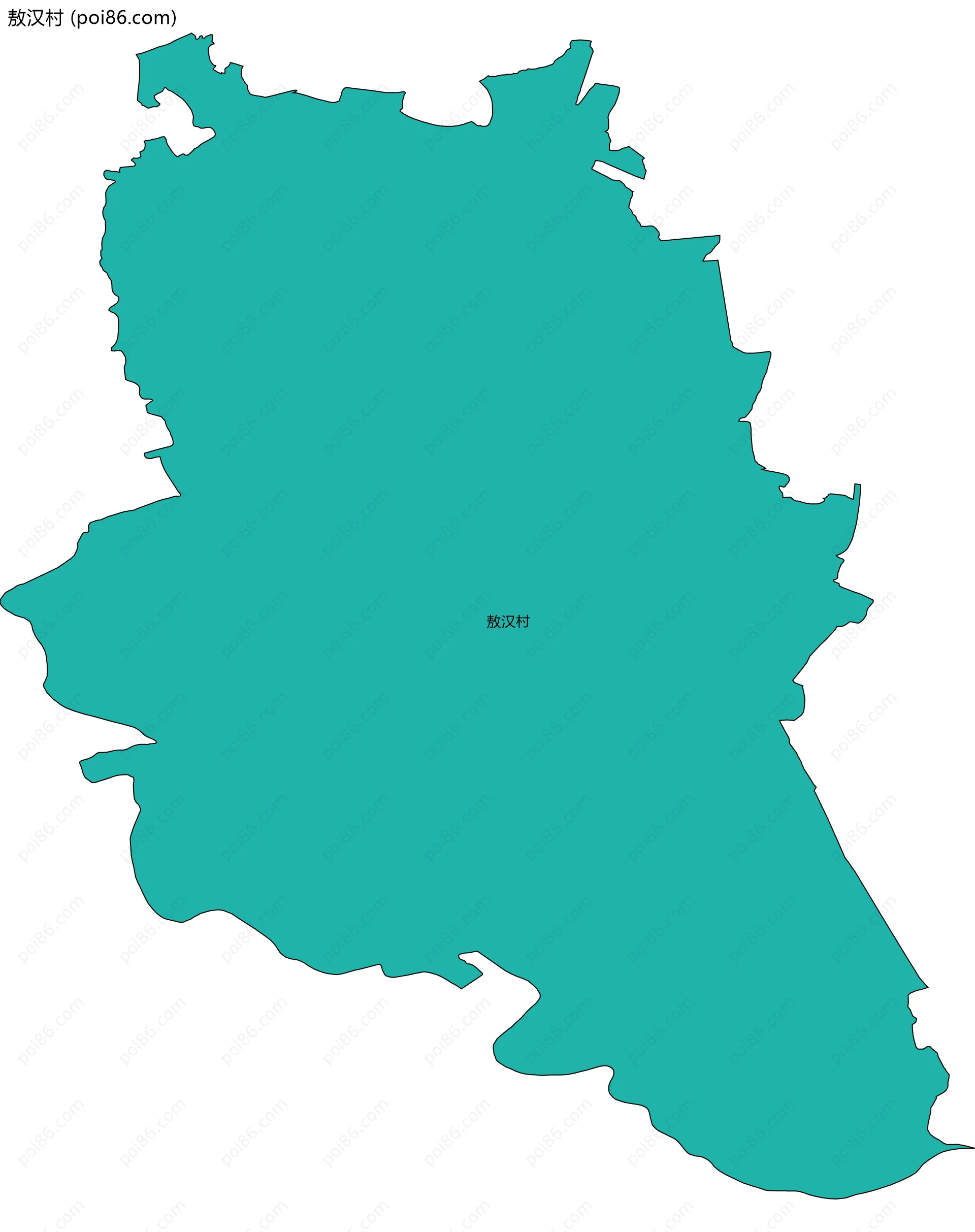 敖汉村边界地图