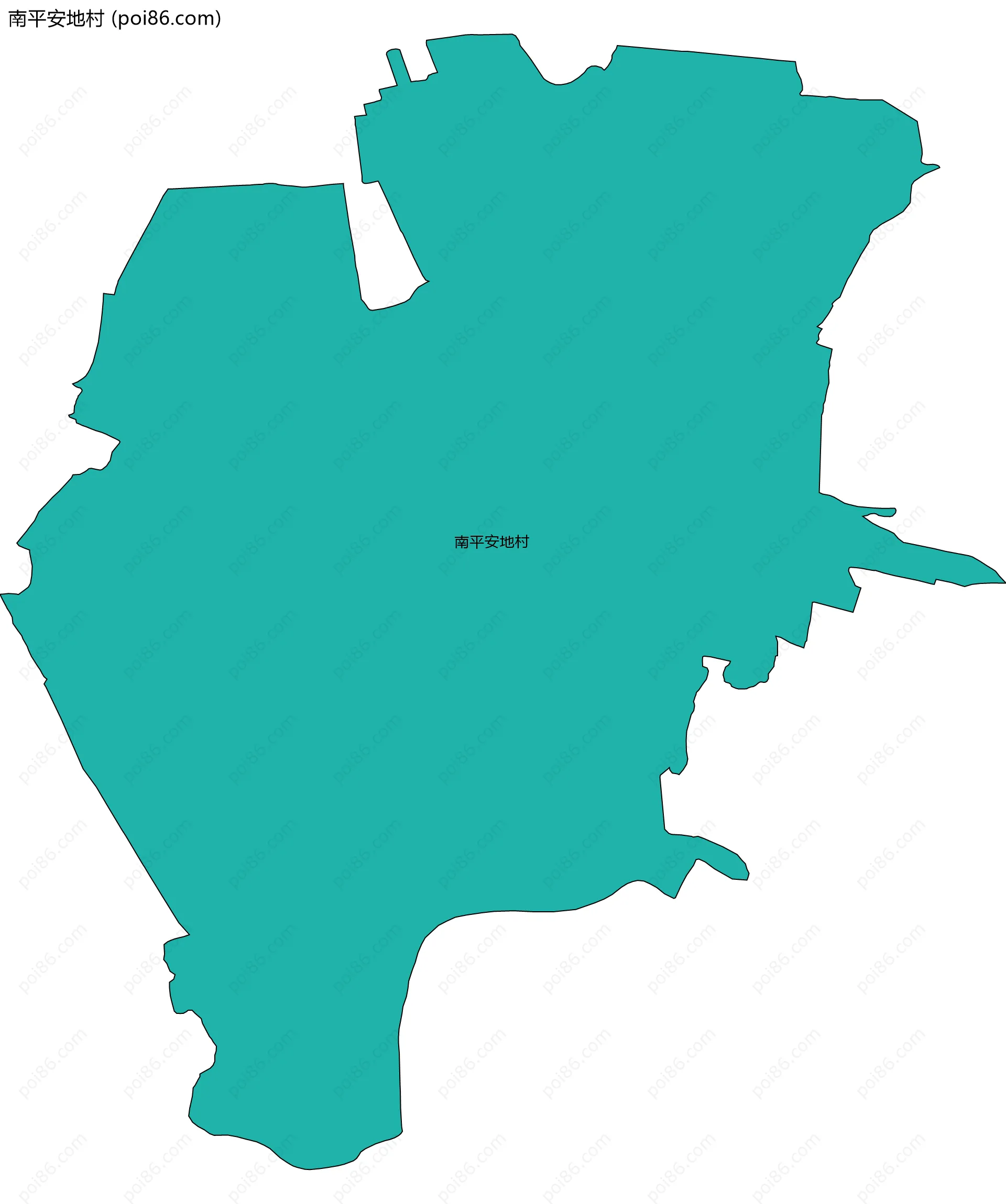 南平安地村边界地图
