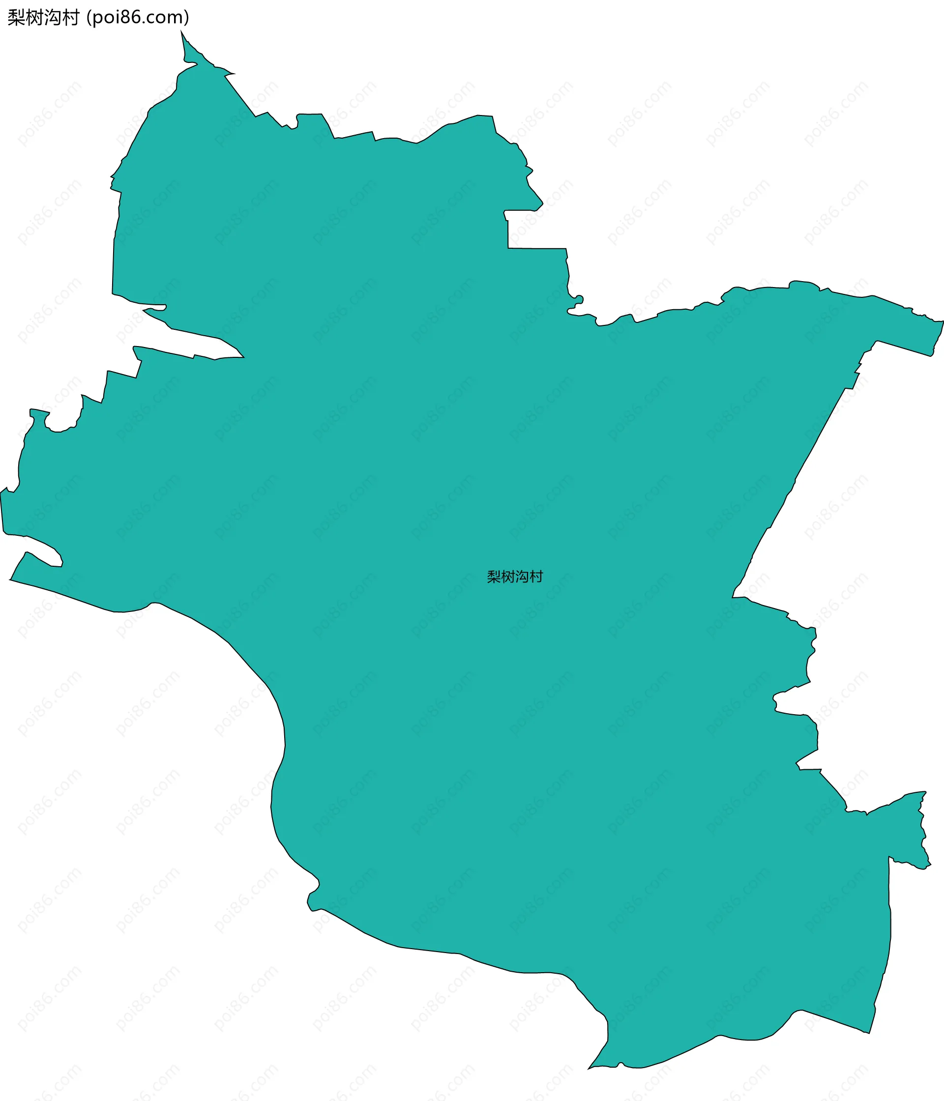 梨树沟村边界地图