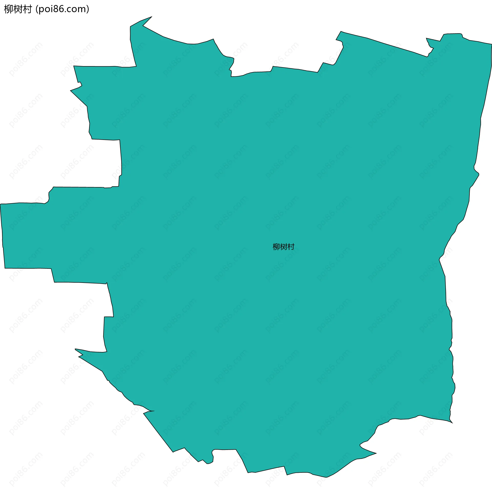 柳树村边界地图