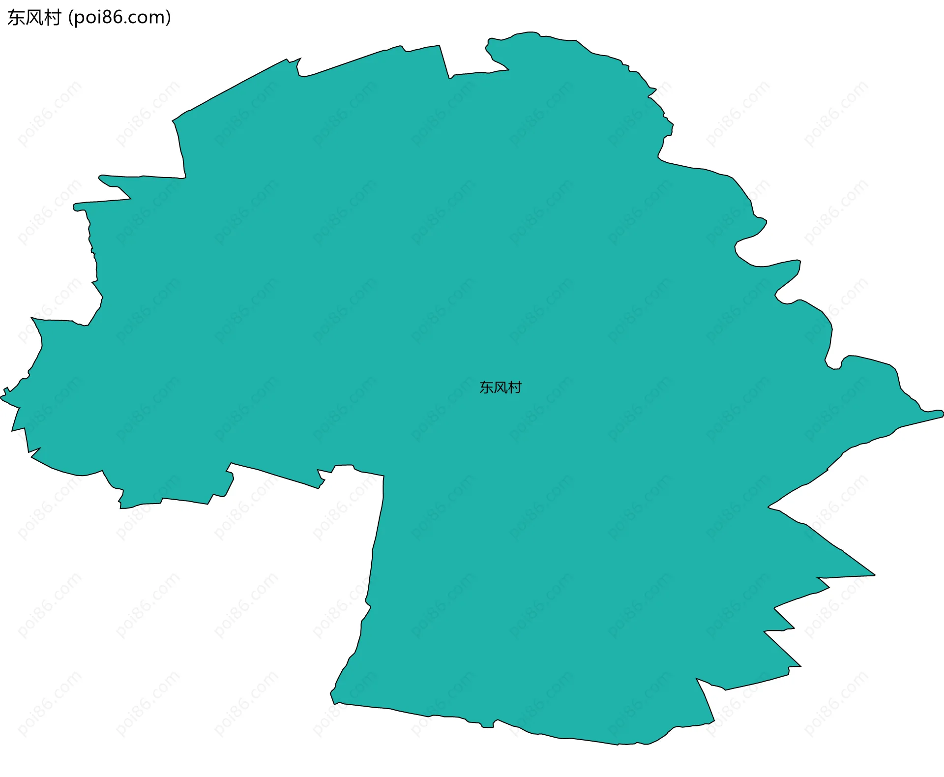 东风村边界地图