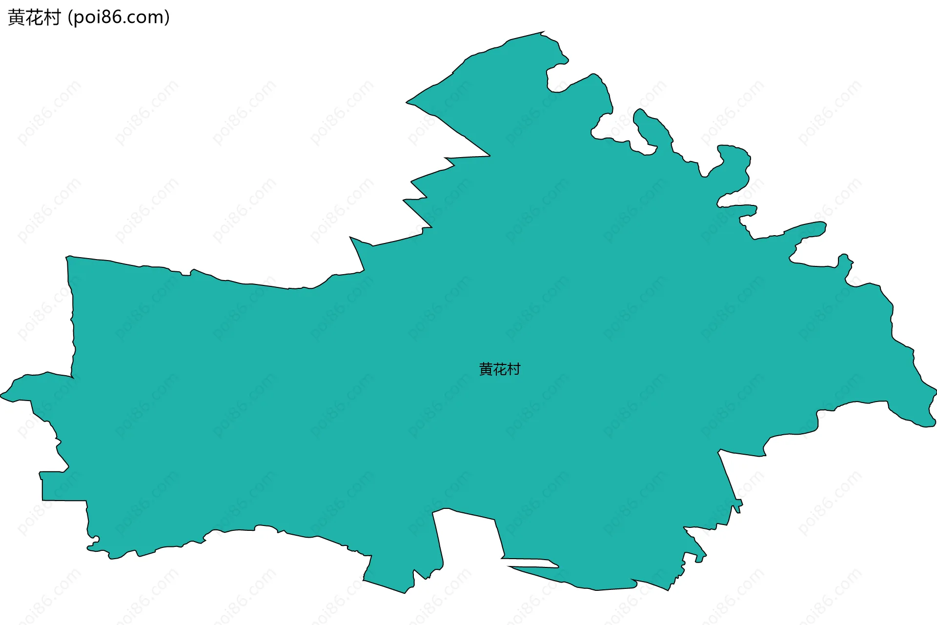 黄花村边界地图