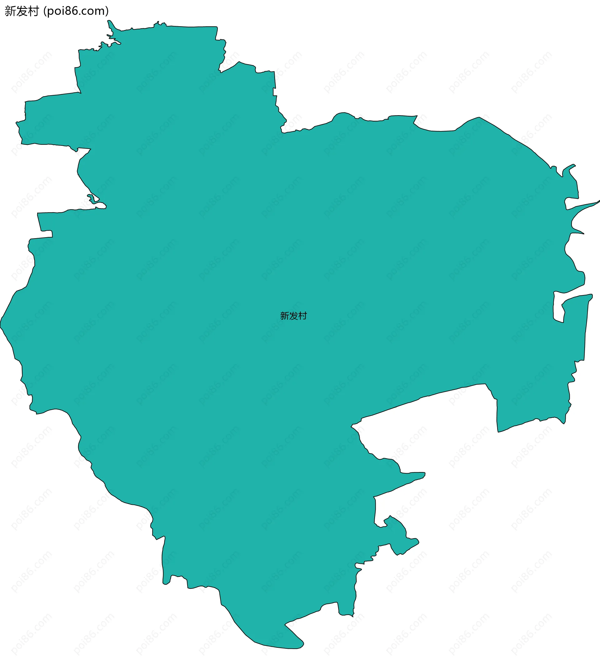 新发村边界地图