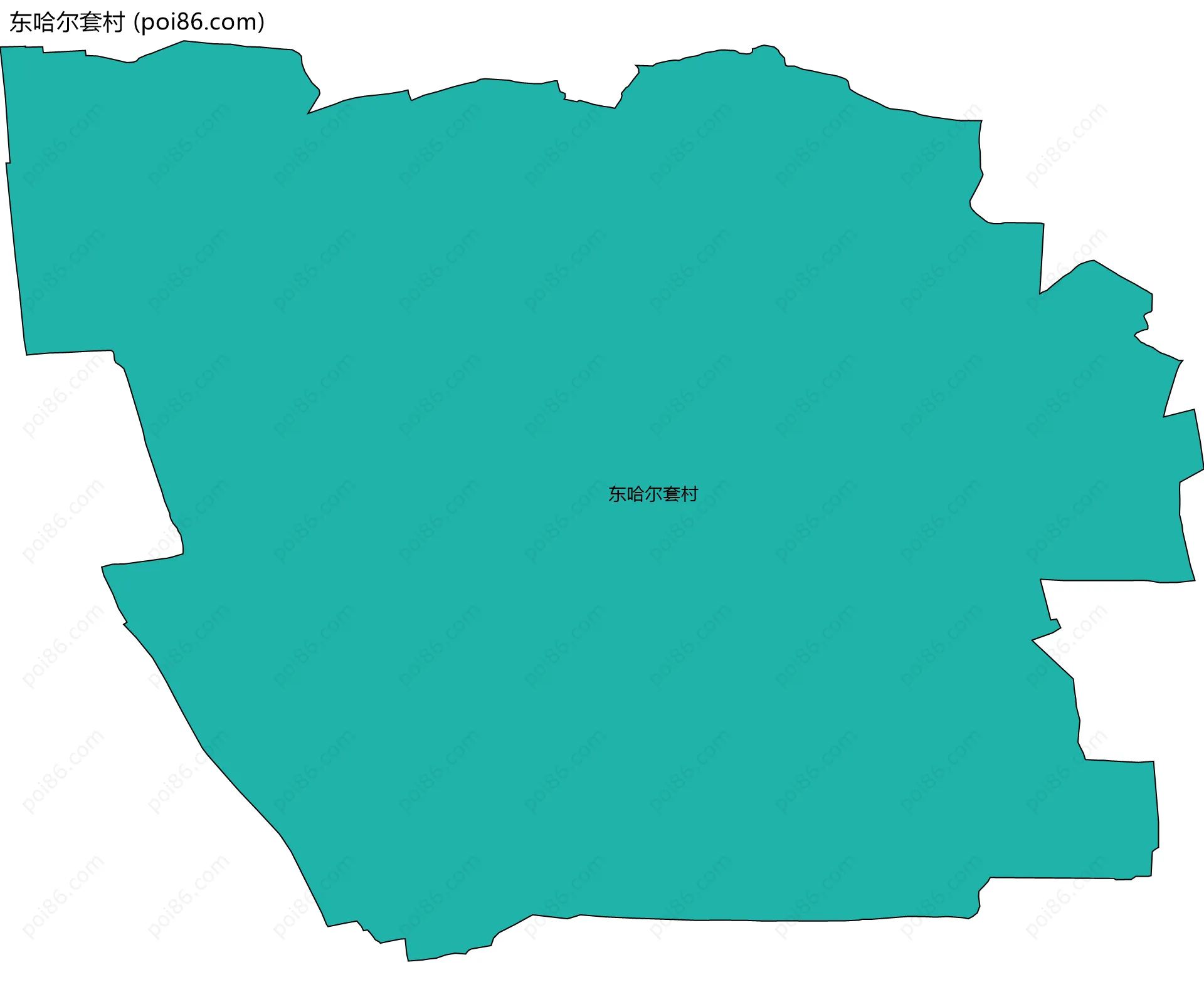 东哈尔套村边界地图