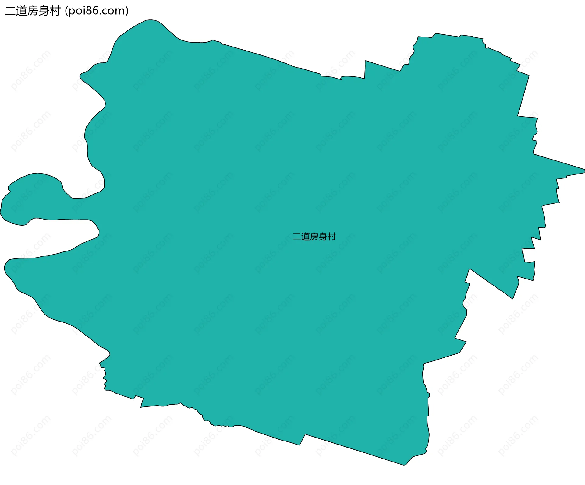 二道房身村边界地图