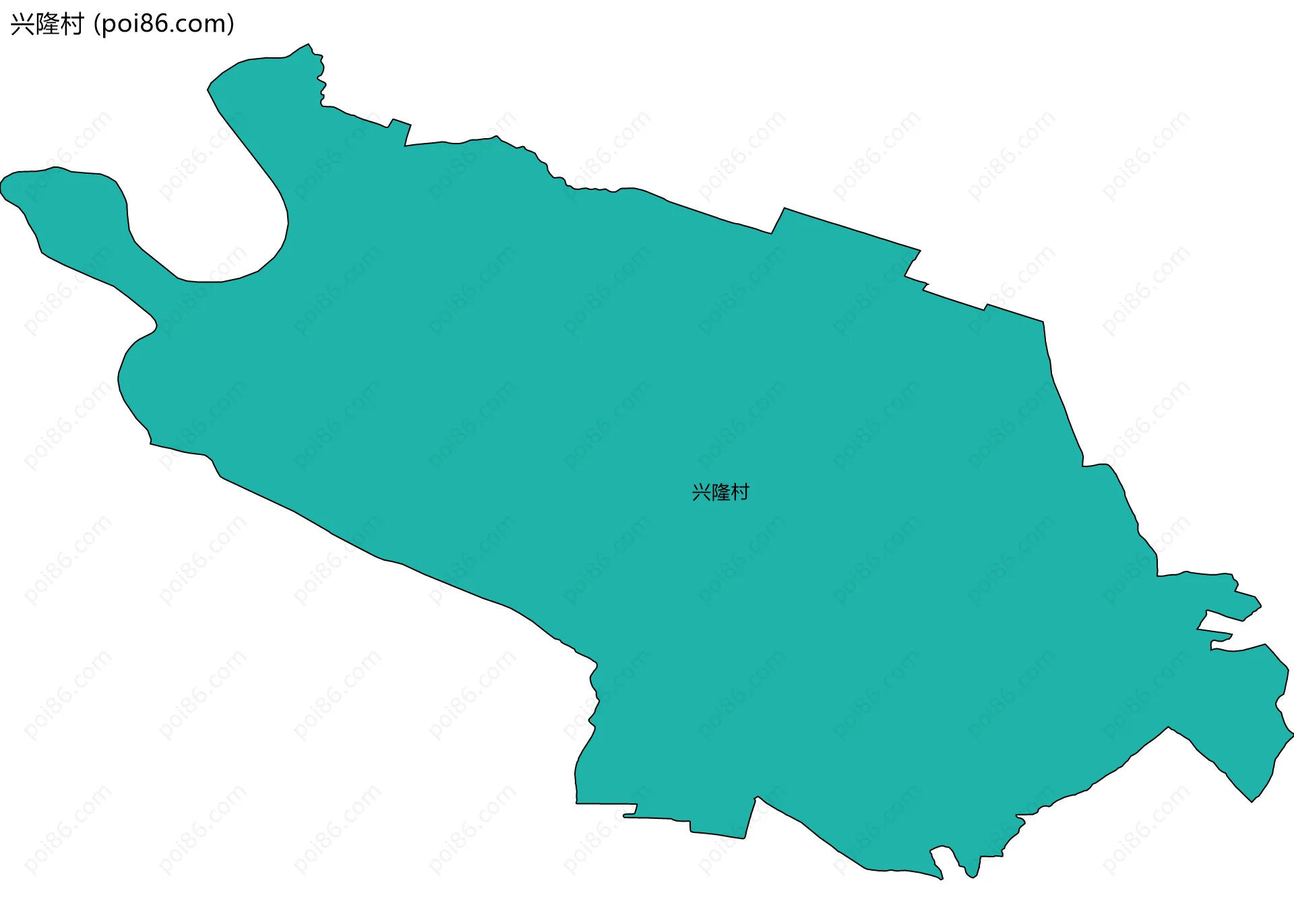 兴隆村边界地图