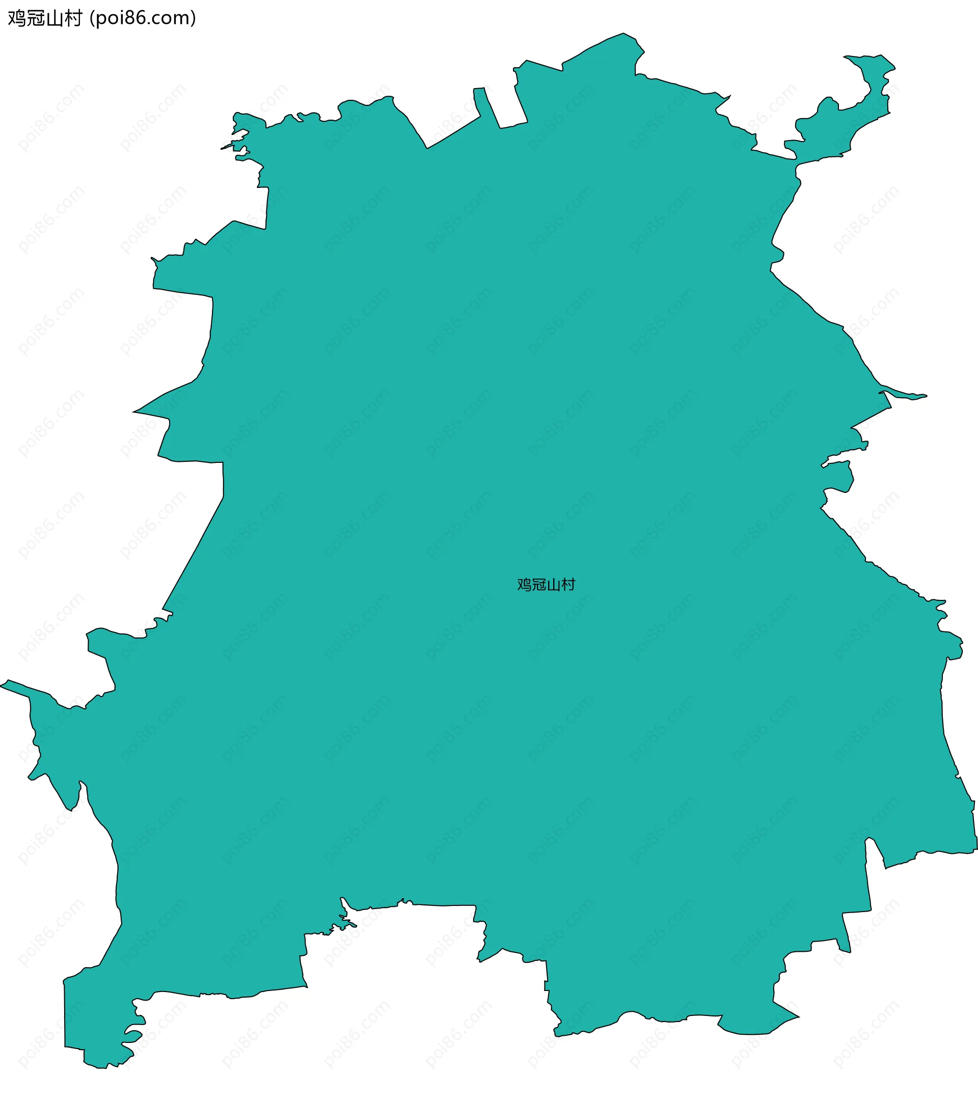 鸡冠山村边界地图