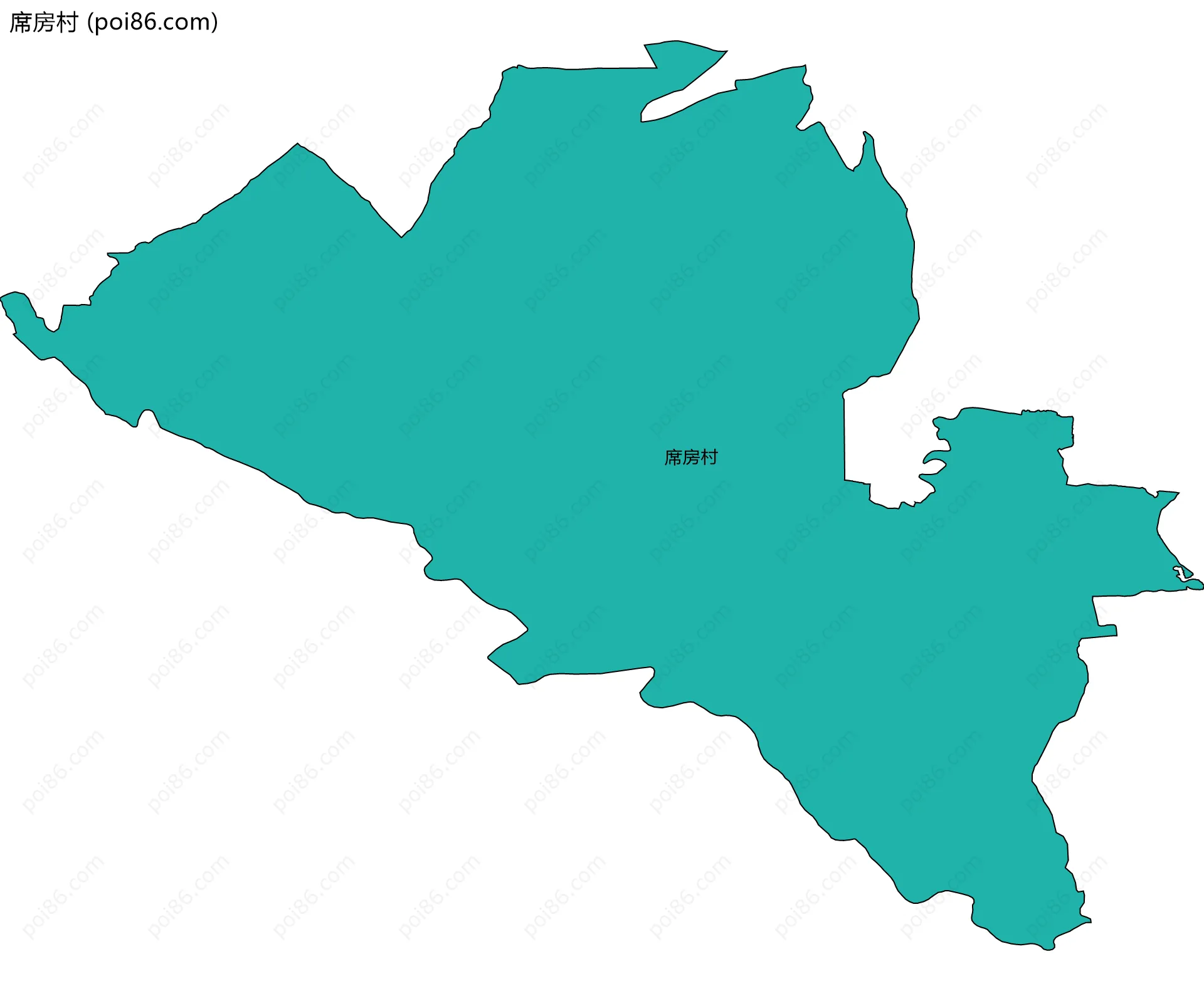 席房村边界地图