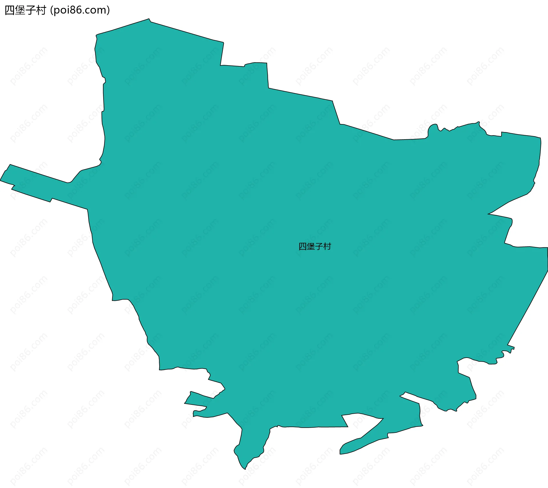 四堡子村边界地图