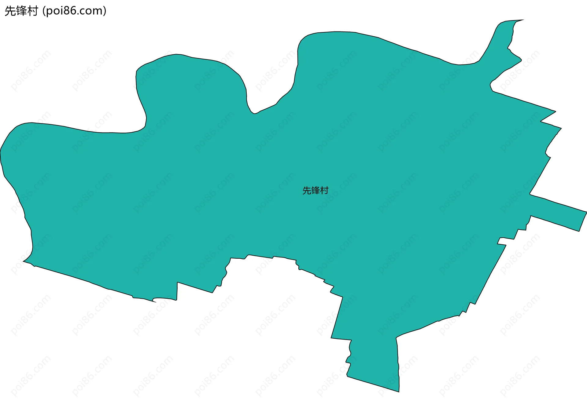 先锋村边界地图