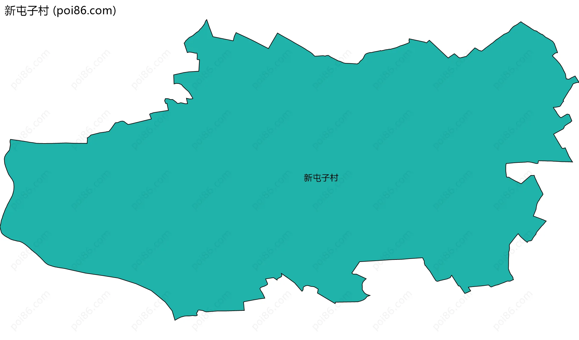 新屯子村边界地图