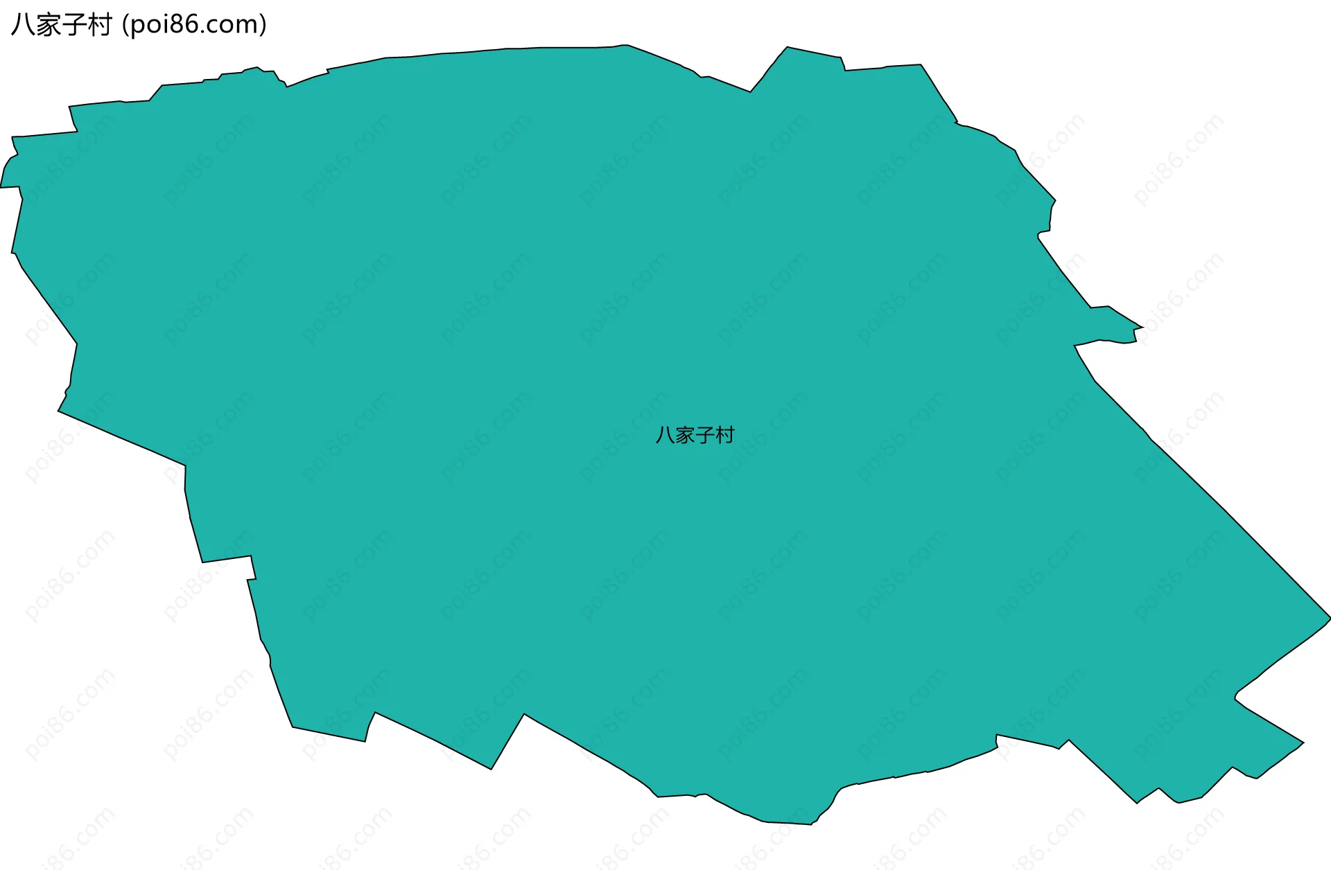 八家子村边界地图