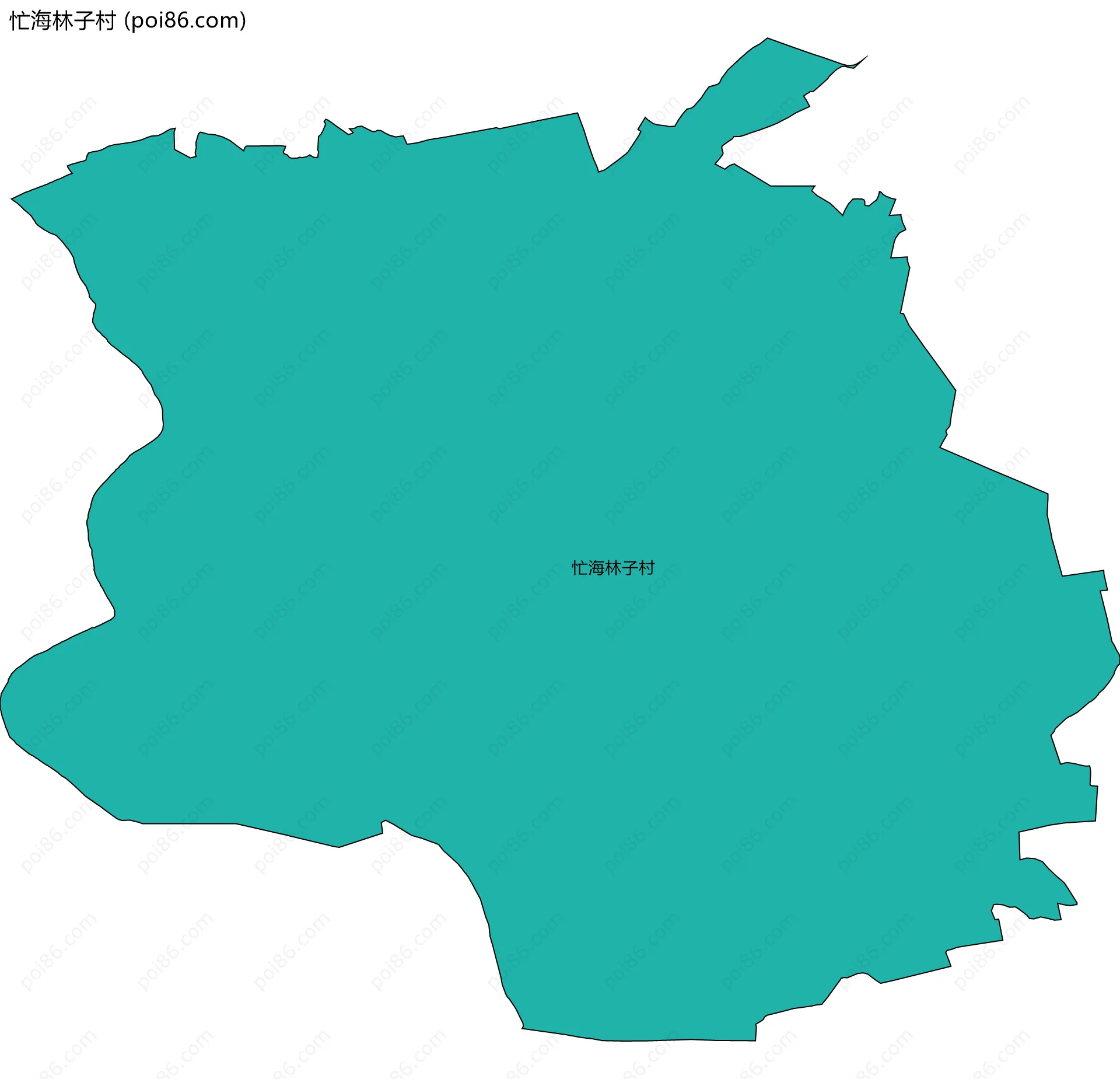 忙海林子村边界地图