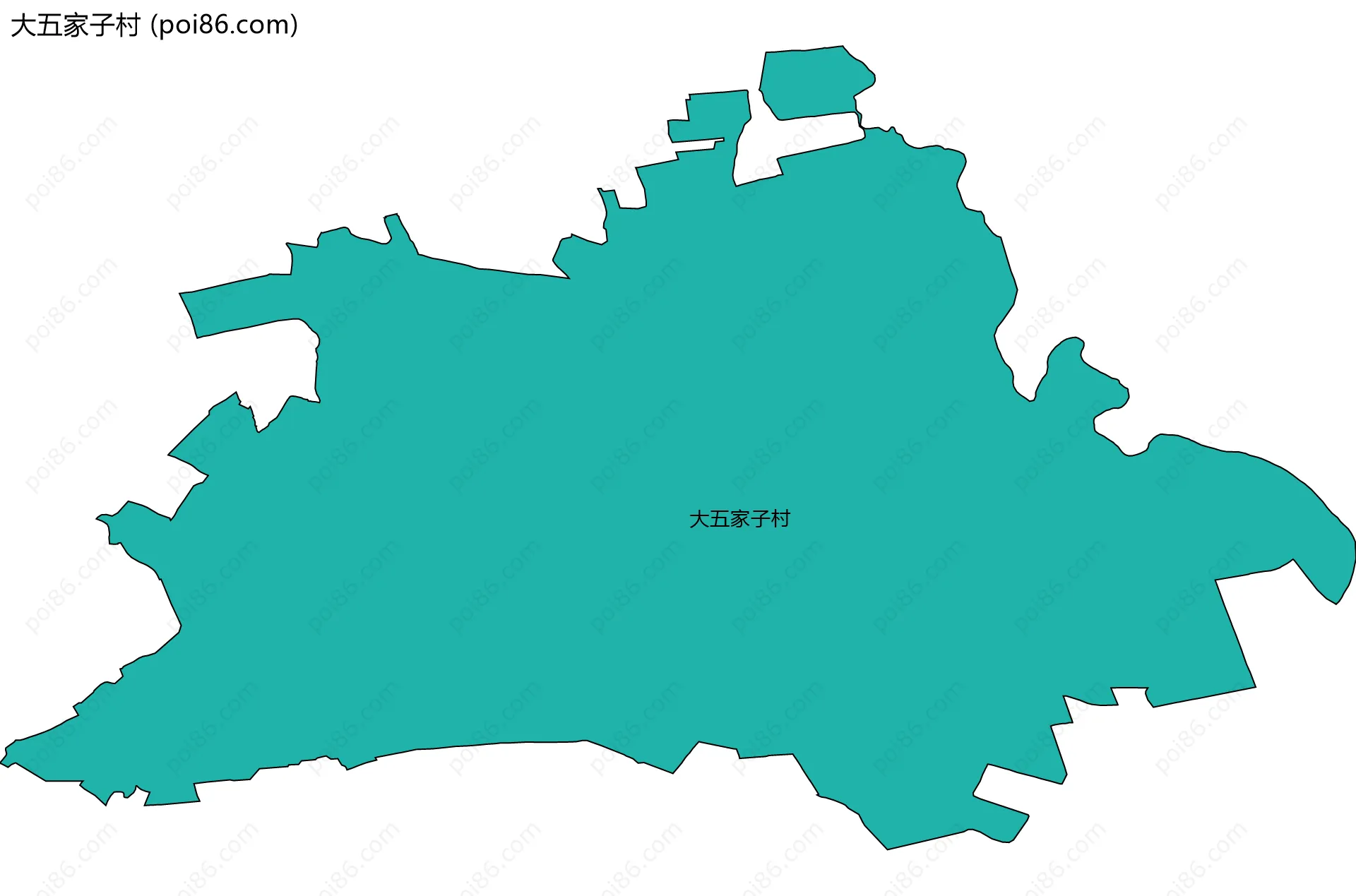 大五家子村边界地图