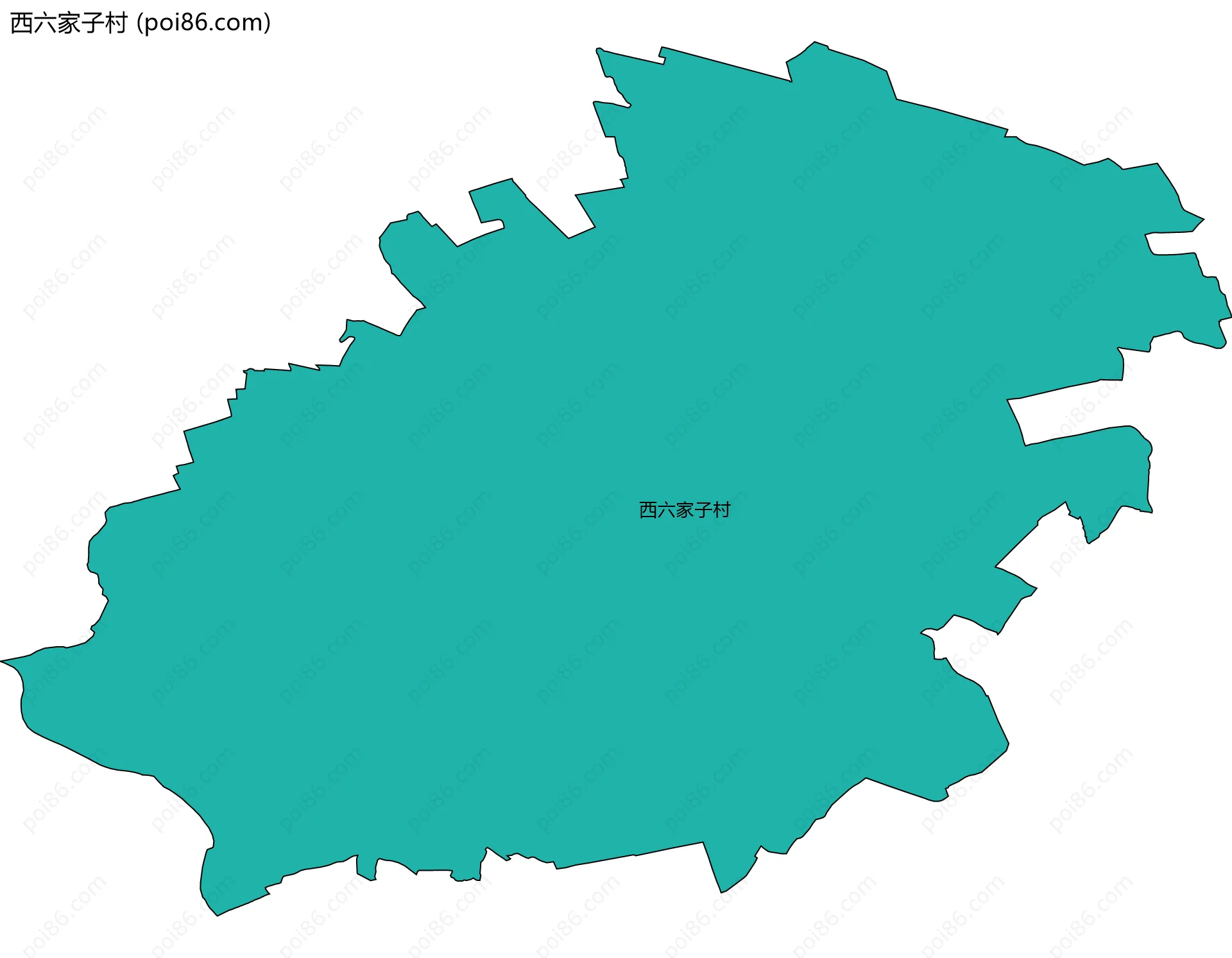 西六家子村边界地图