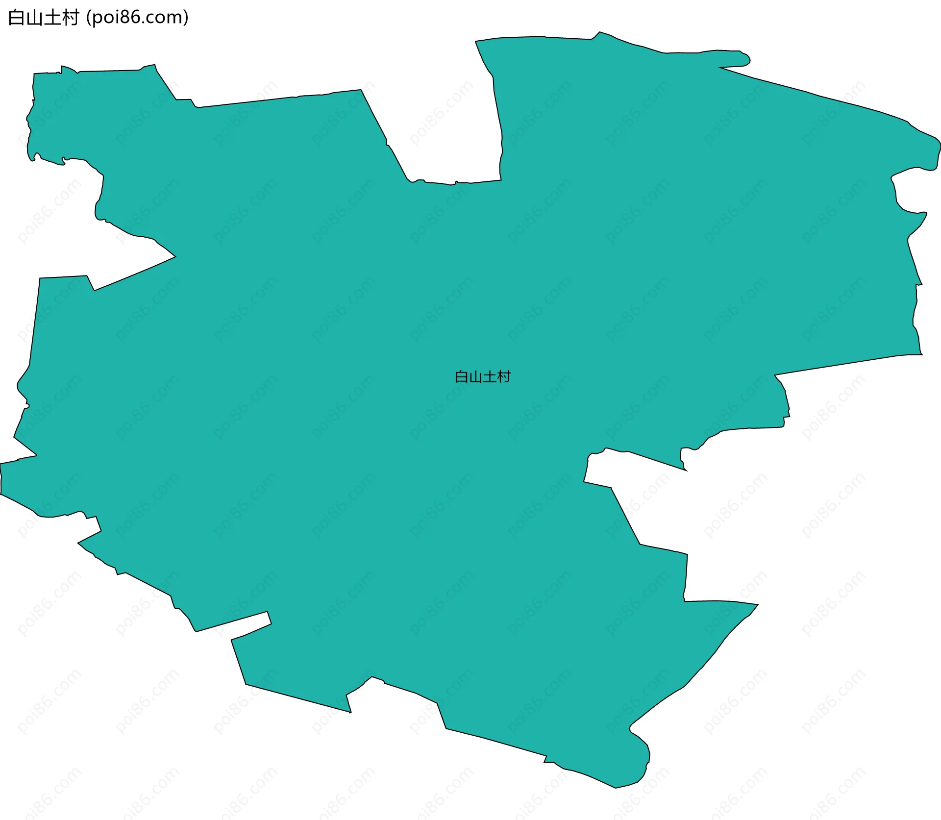 白山土村边界地图