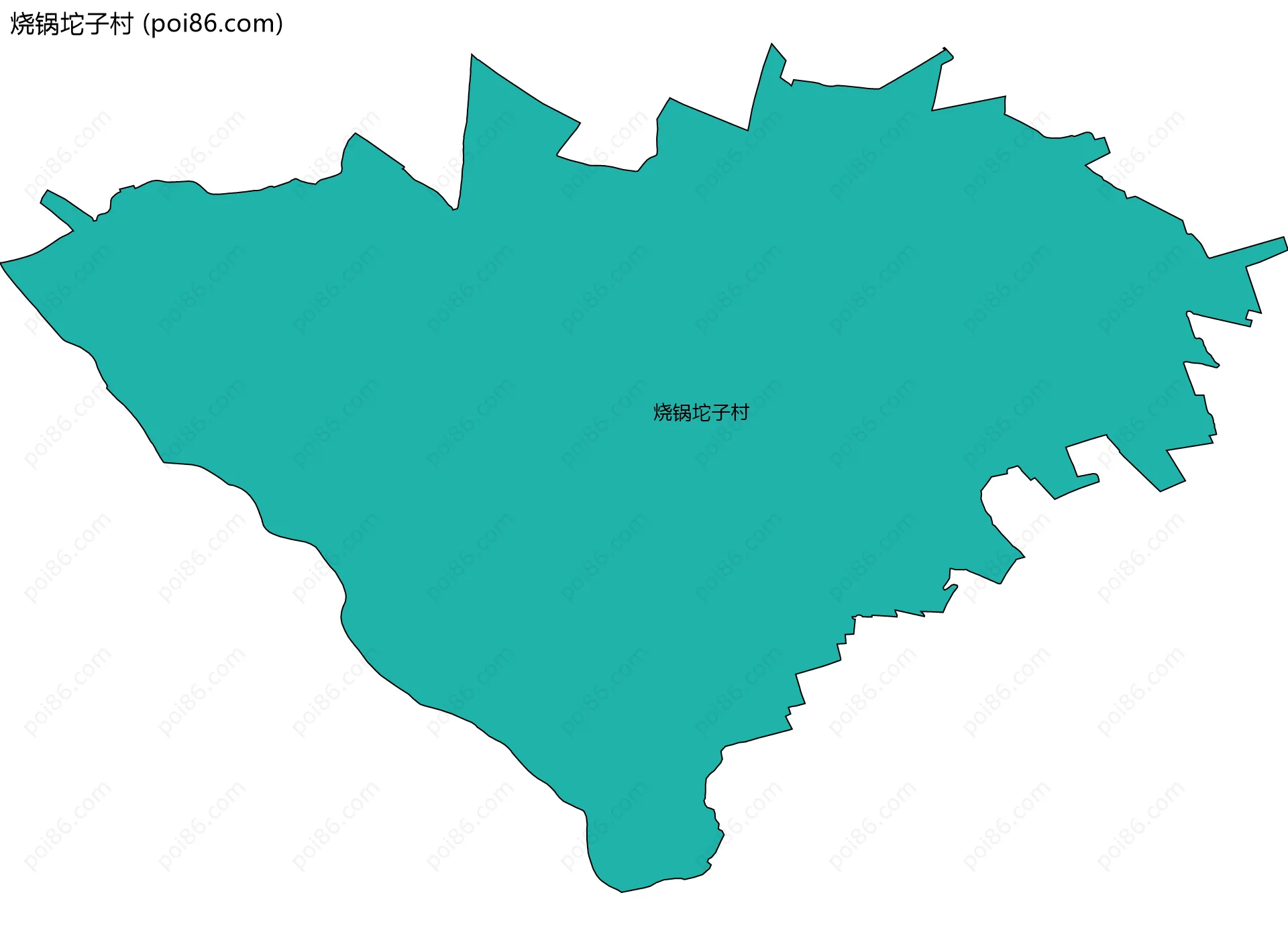 烧锅坨子村边界地图