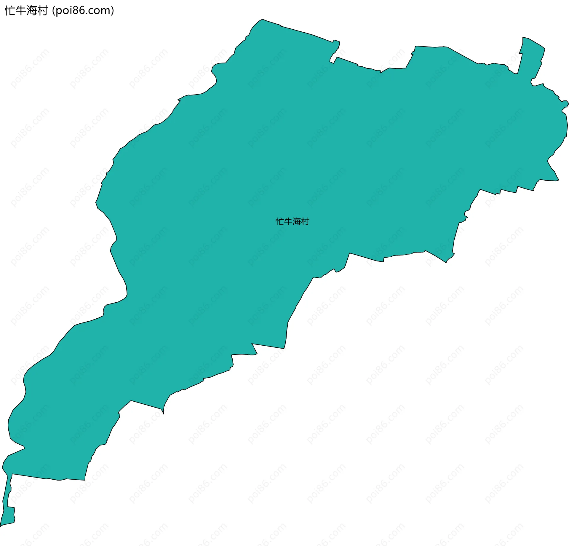 忙牛海村边界地图