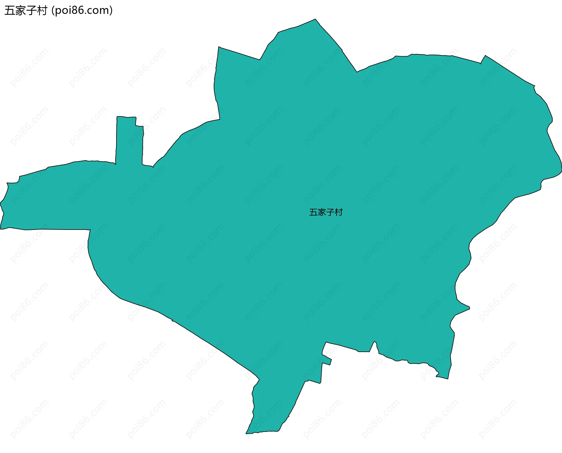 五家子村边界地图