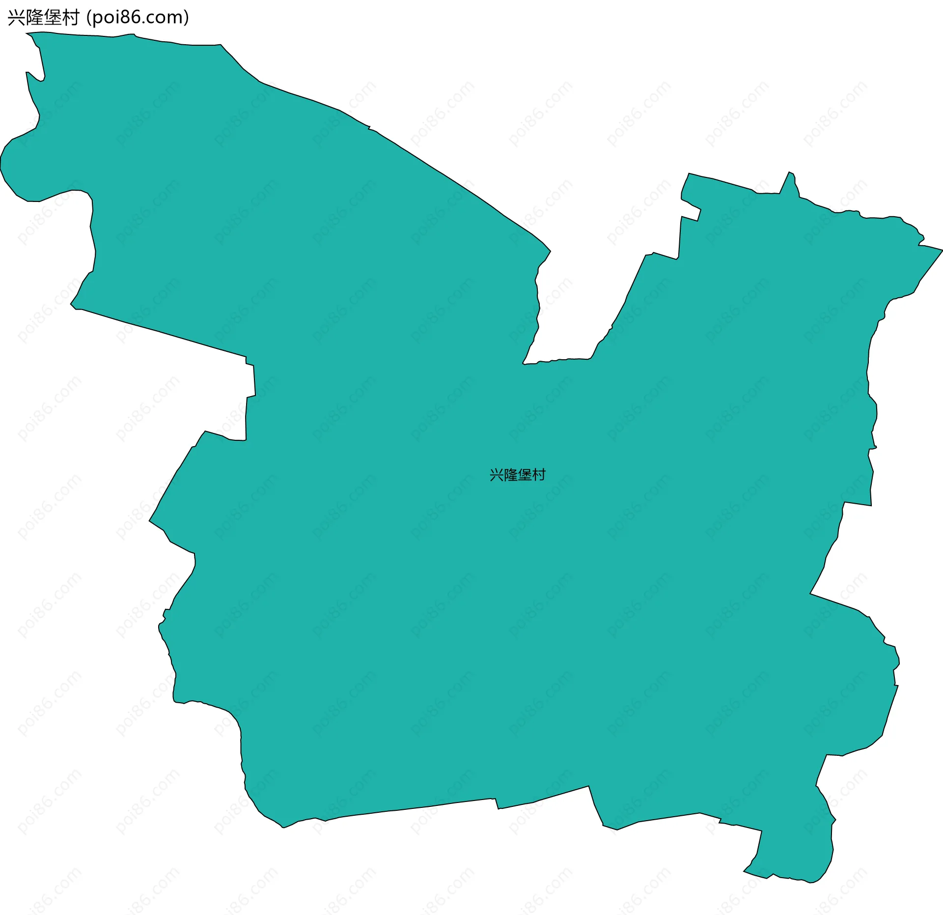 兴隆堡村边界地图