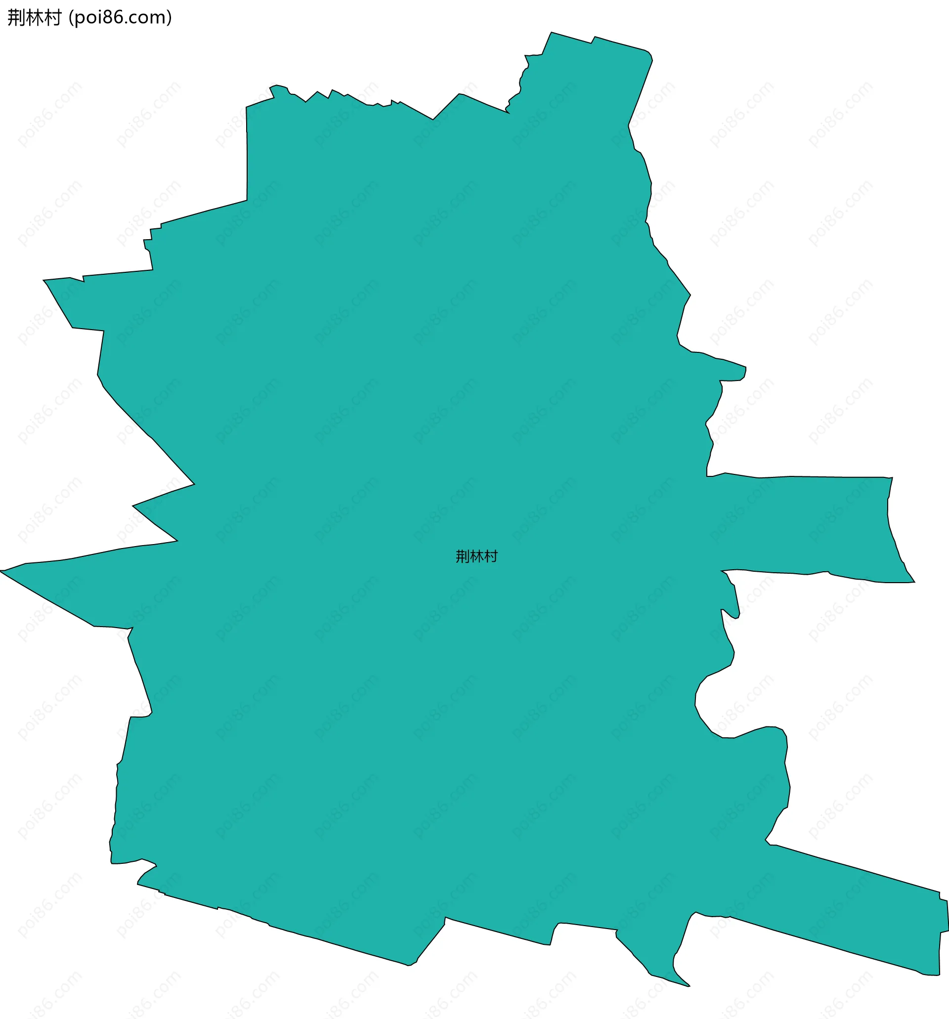 荆林村边界地图