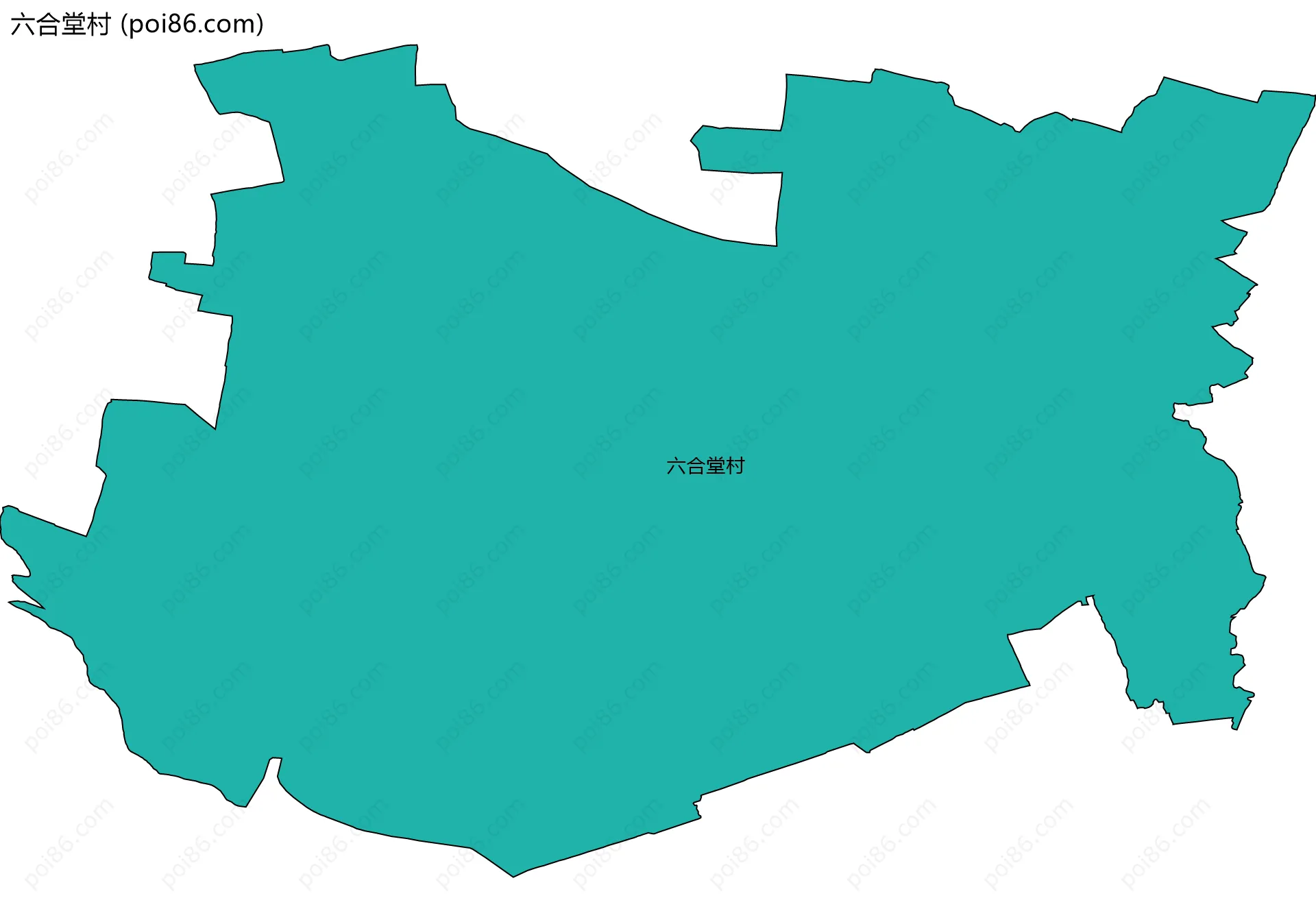 六合堂村边界地图